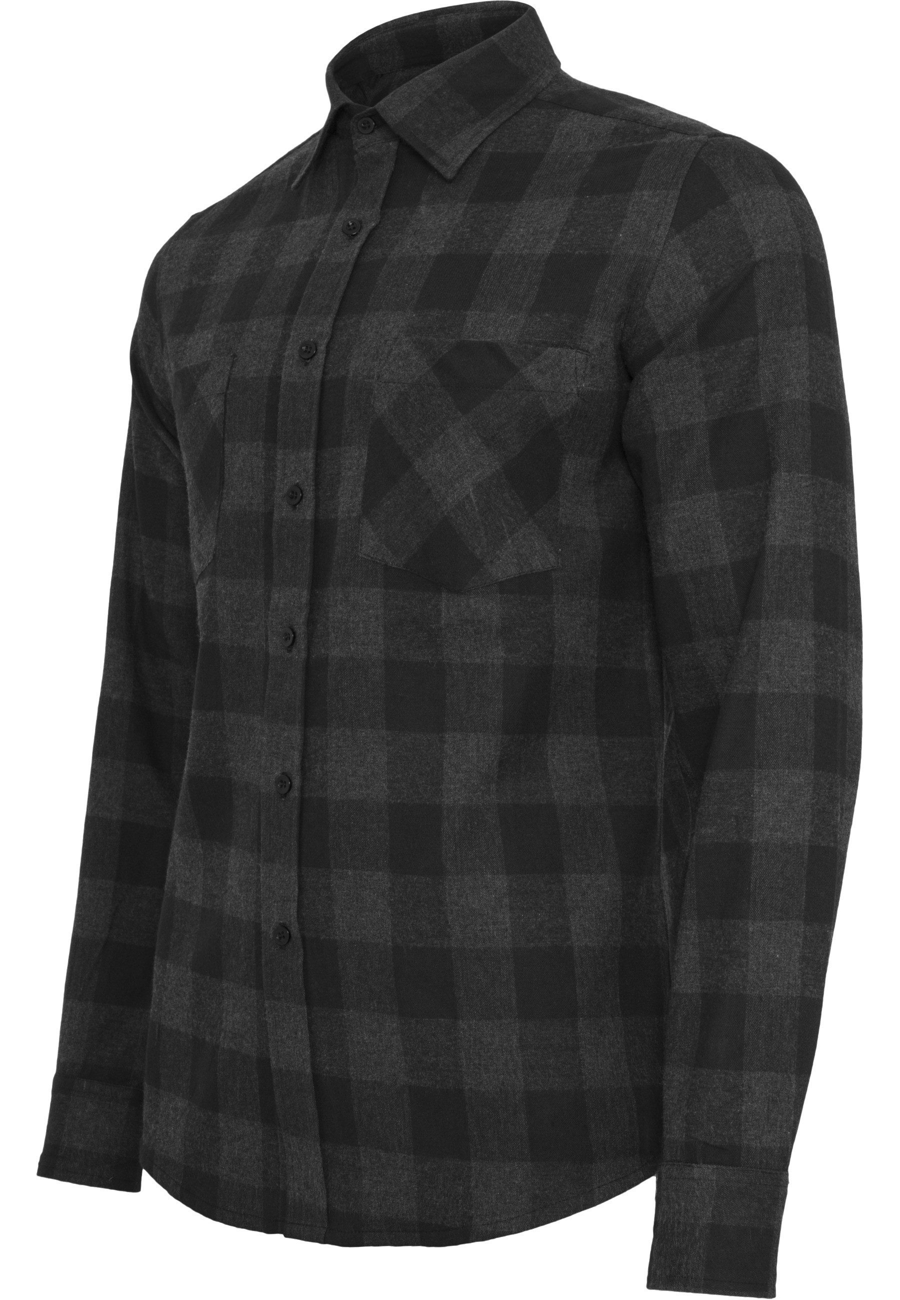 URBAN CLASSICS Langarmhemd Urban Classics Herren Checked Flanell Shirt (1-tlg) – Bild 3 von 5