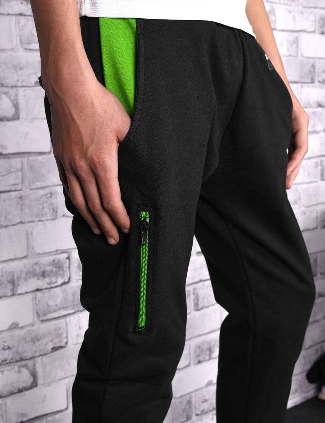 BEZLIT Sweatpants (1-tlg) mit elastischem Jungen Kinder Bund Sweathose Schwarz-Apfelgrün