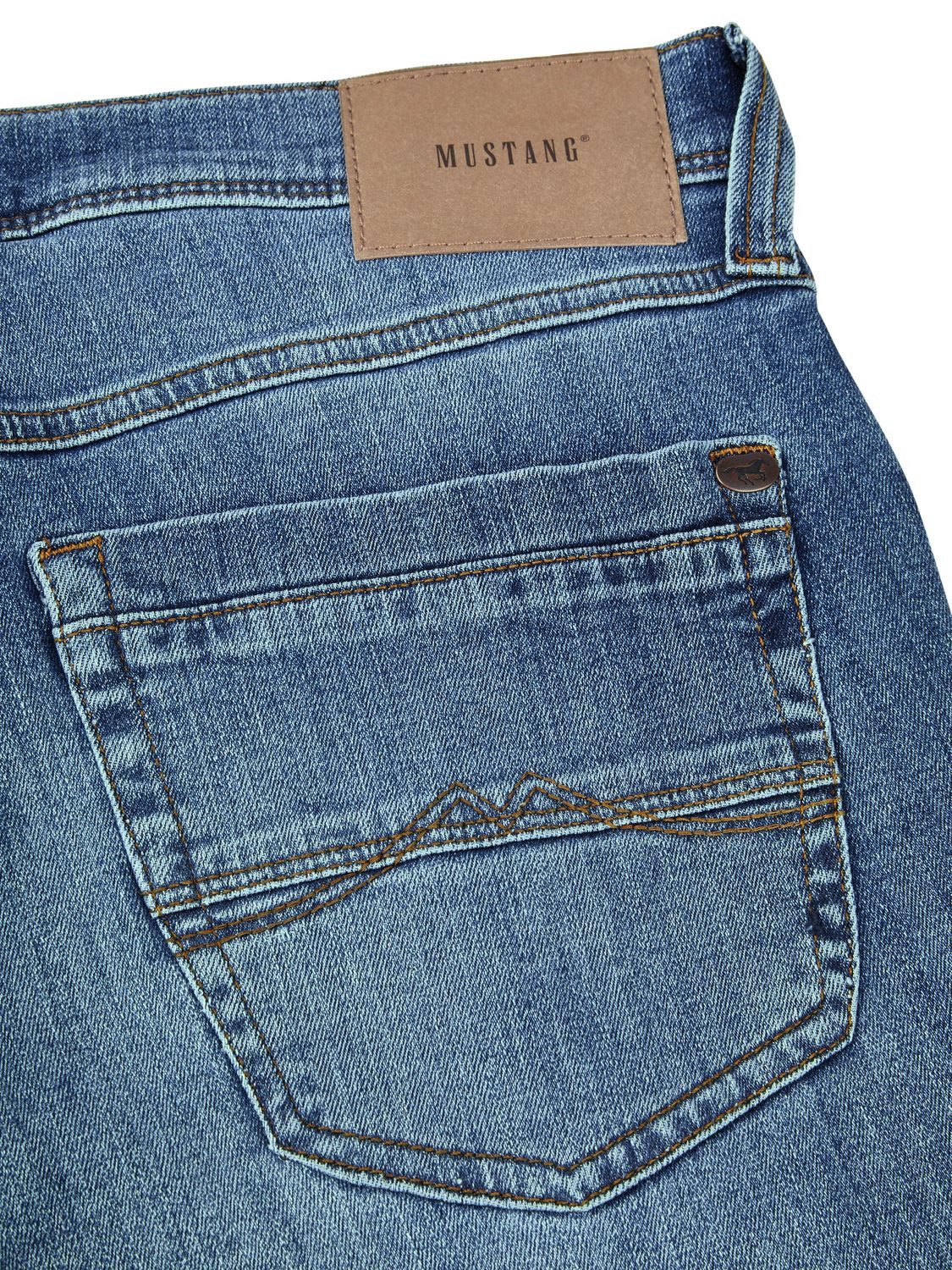 MUSTANG Straight-Jeans Herren Jeanshose Washington Straight Fit Denim Hose mit Stretch – Bild 4 von 4