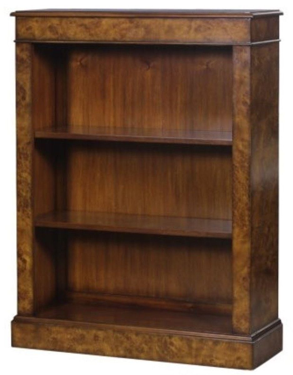 Casa Padrino Stauraumschrank Luxus Bücherschrank Braun 91 x 31 x H. 123 cm - Luxus Büromöbel