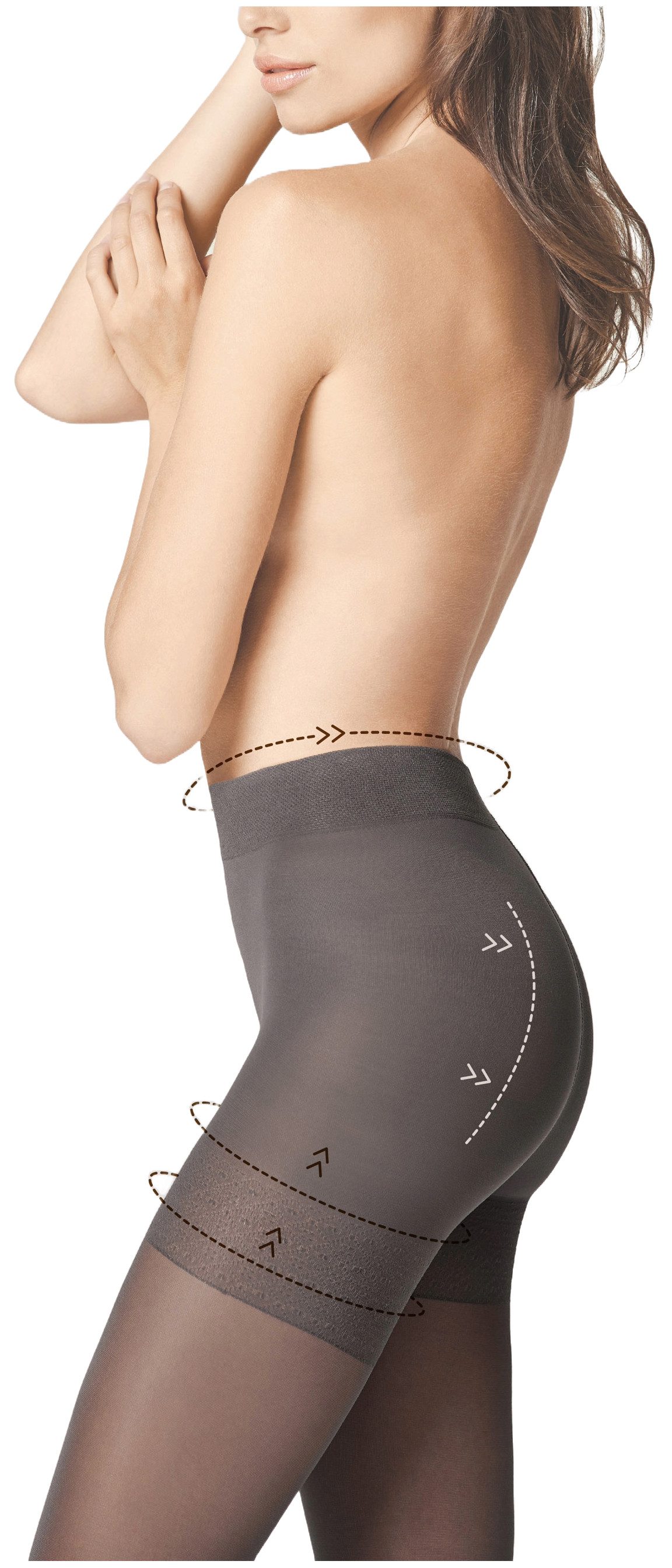 Fiore Stützstrumpfhose Bodycare (Packung 1 St. 1 Paar) Stützstrumpfhose 40DEN Total Slim mit Shaping-Effekt