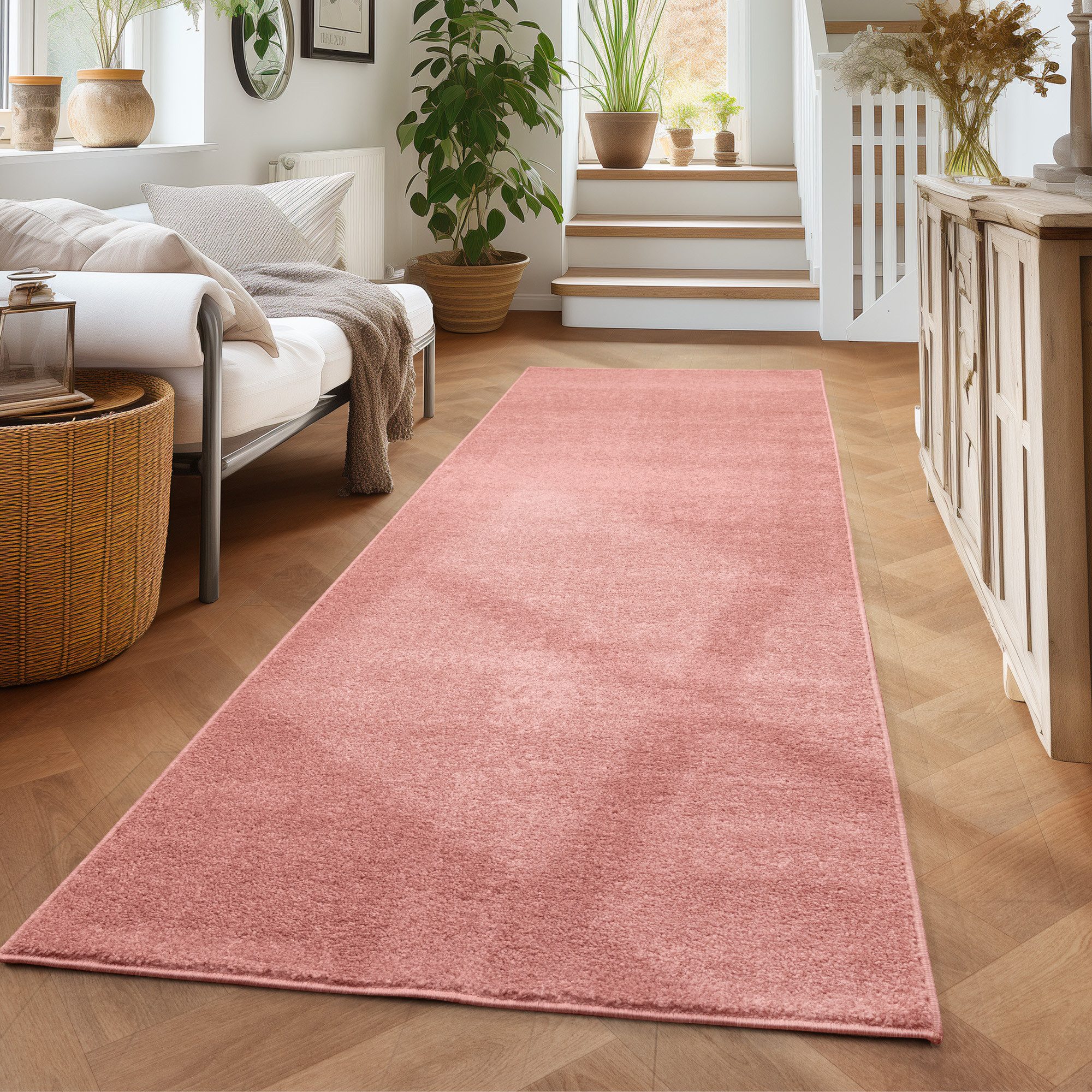 Carpettex Veloursteppich Unicolor - Einfarbig, Läufer, günstig online kaufen