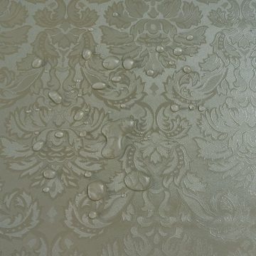 laro Tischdecke Wachstuch-Tischdecken Abwaschbar Blumen Beige Cream rechteckig