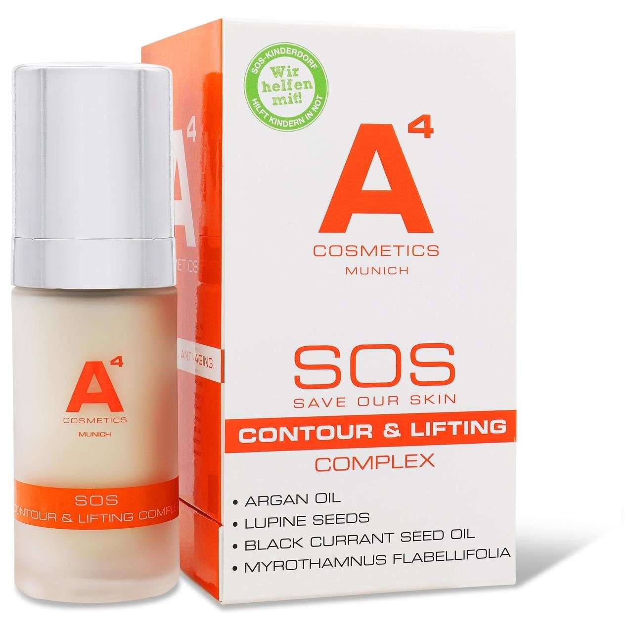 A4 Cosmetics Bodylotion SOS Contour & Lifting Complex, Straffende Wirkung: Tripeptide, Hefe-Polysaccharid
