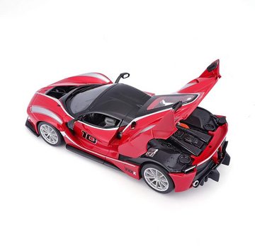 Bburago Modellauto Ferrari FXX-K #10 (rot), Maßstab 1:24, detailliertes Modell