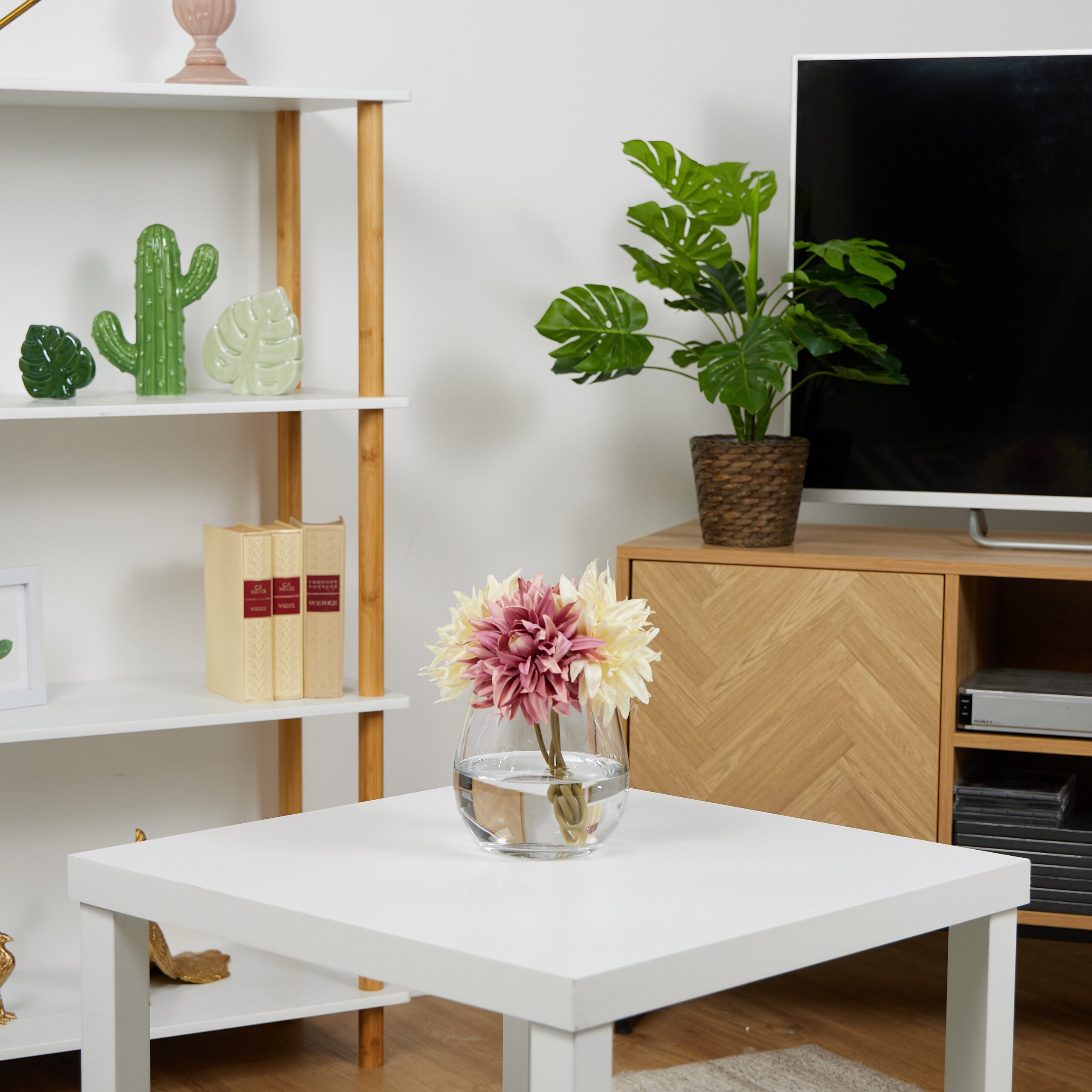 relaxdays Dekovase Blumenvase aus Glas (1 St), L günstig online kaufen