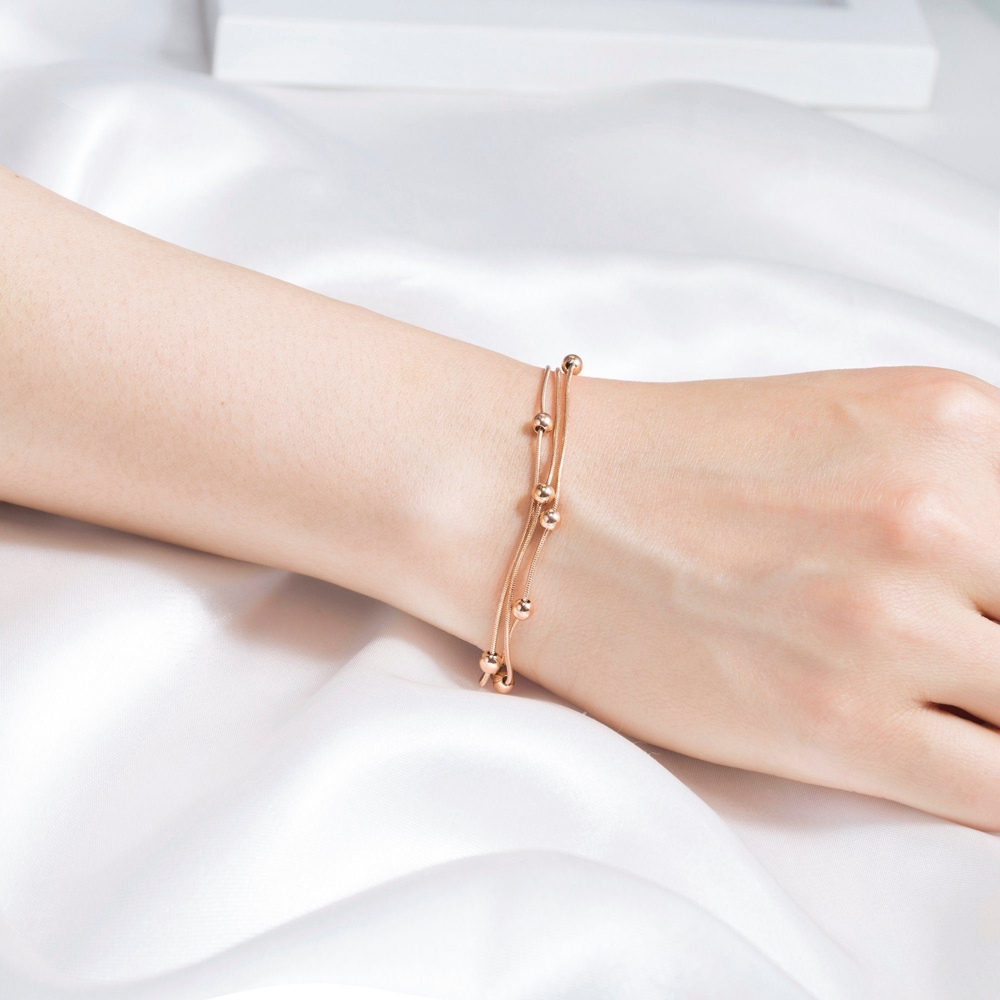 Johanson Edelstahl (1-tlg), Dream Kim Rosegold aus Armband Kugeln mit