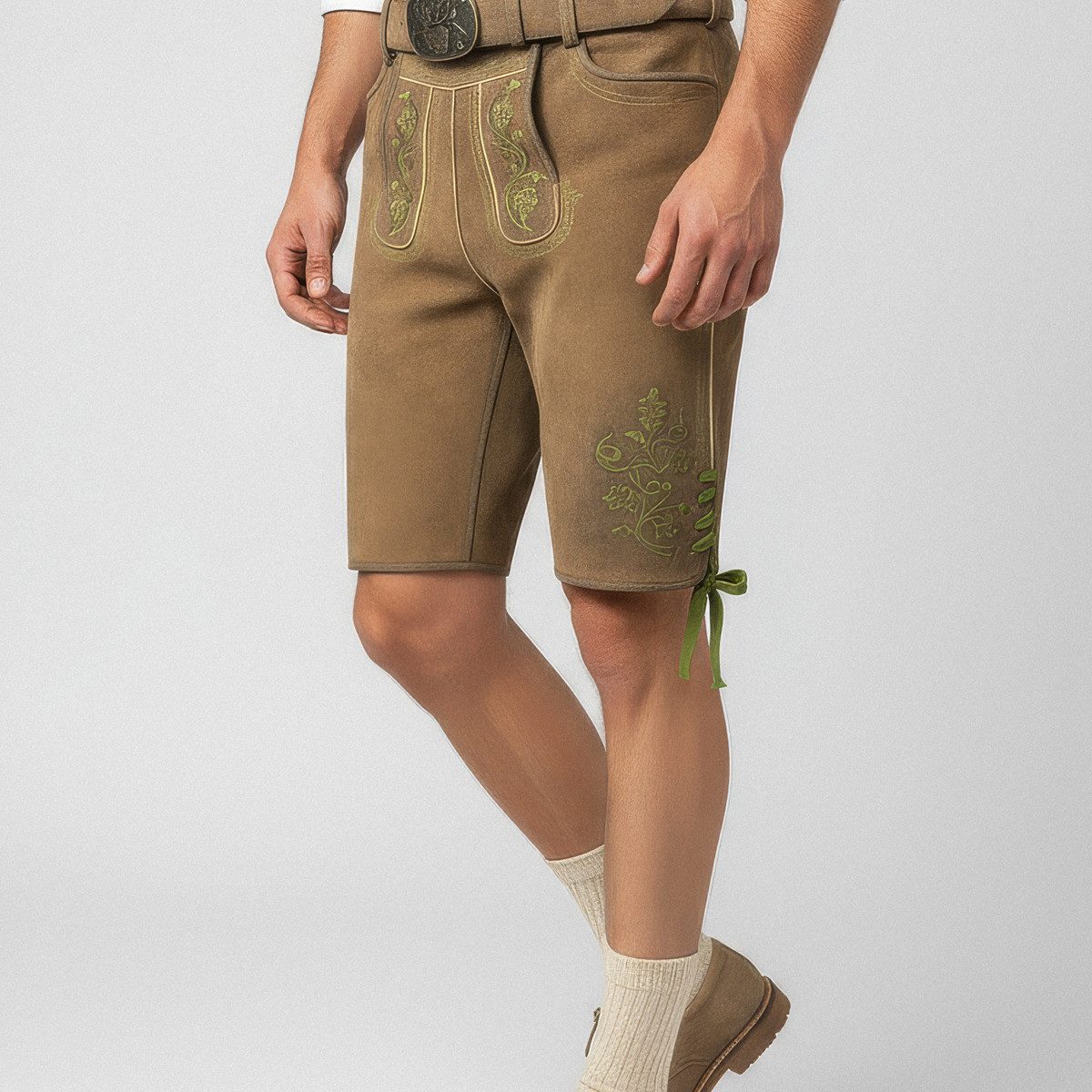 Spieth & Wensky Trachtenlederhose Fendo Herren (1-tlg) Trachtenlederhose, Trachtenhose, Bayerische Lederhose, Oktoberfest