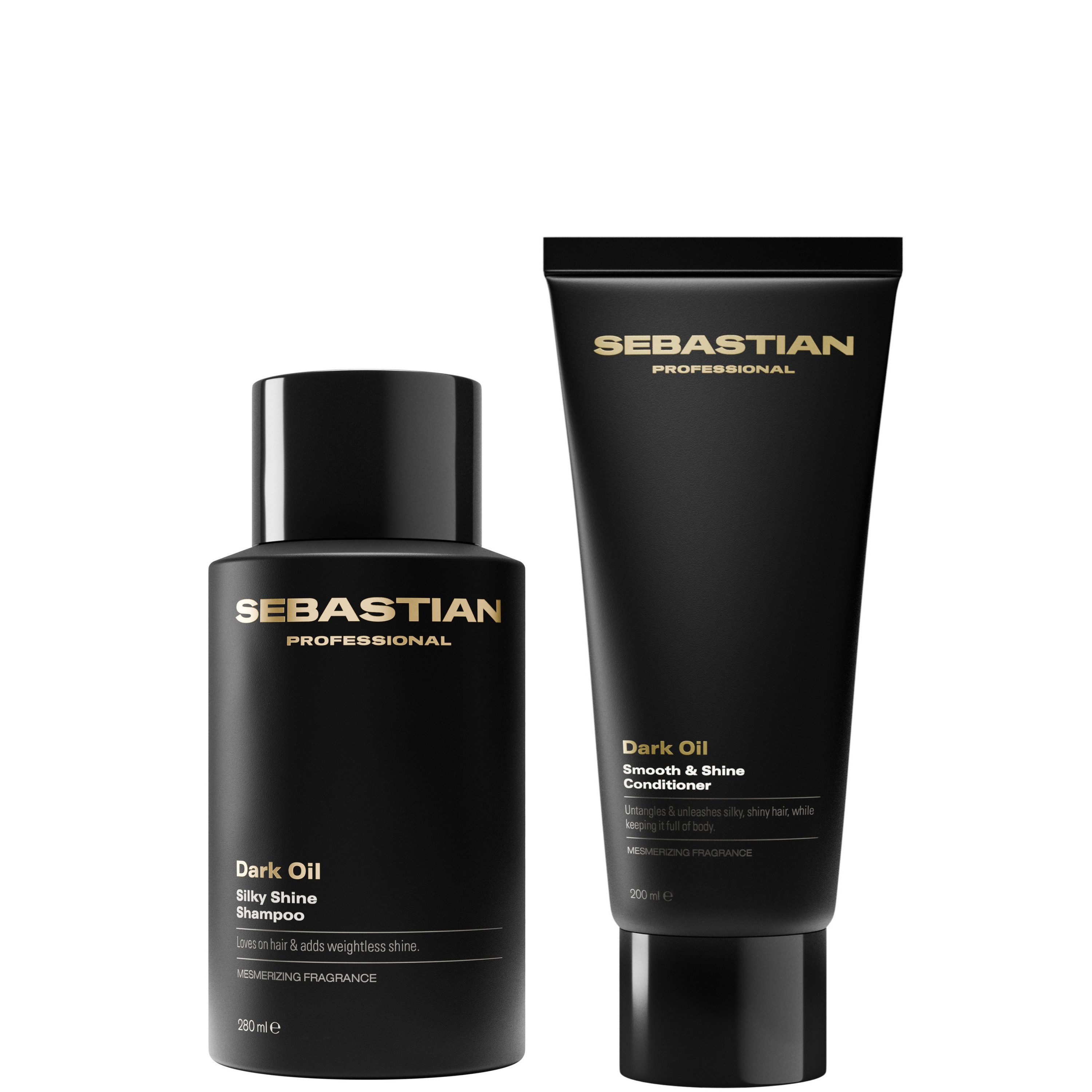 Sebastian Professional Haarpflege-Set Dark Oil Set Shampoo 280 ml + Conditioner 200 ml, 2-tlg.