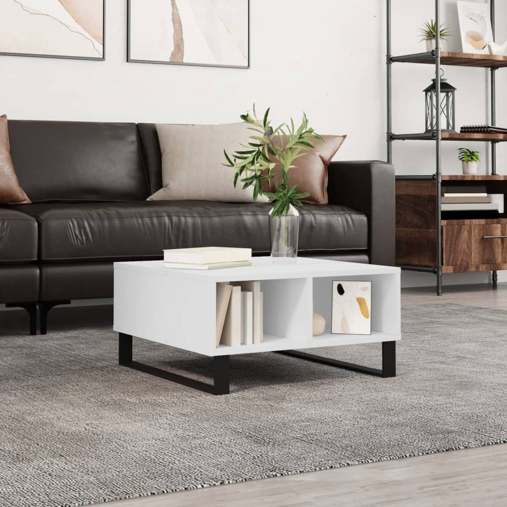 vidaXL Couchtisch Couchtisch Weiß 60x60x30 cm Holzwerkstoff (1-St)