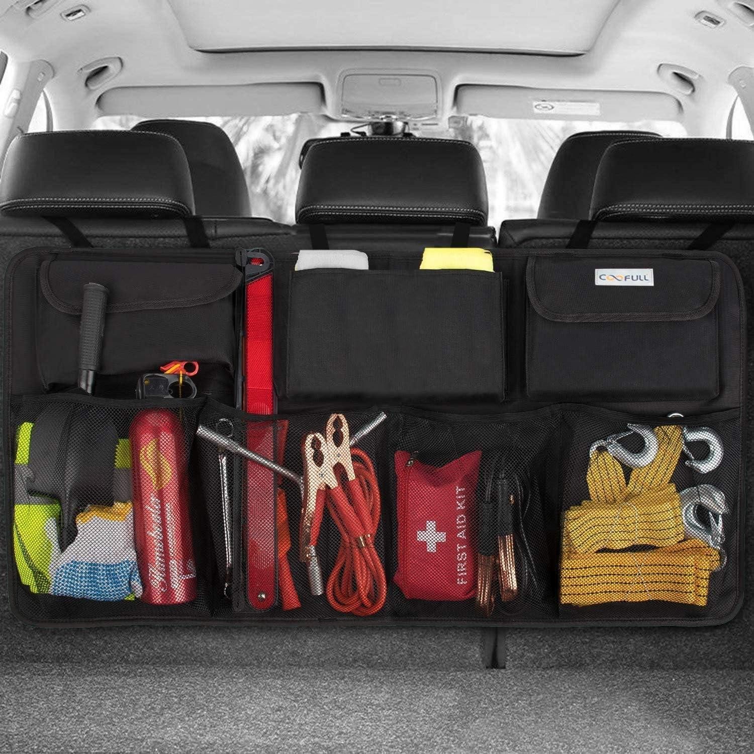 Kofferraummatte Kofferraum Organizer Auto Aufbewahrungstasche Netz Multi Schwarz