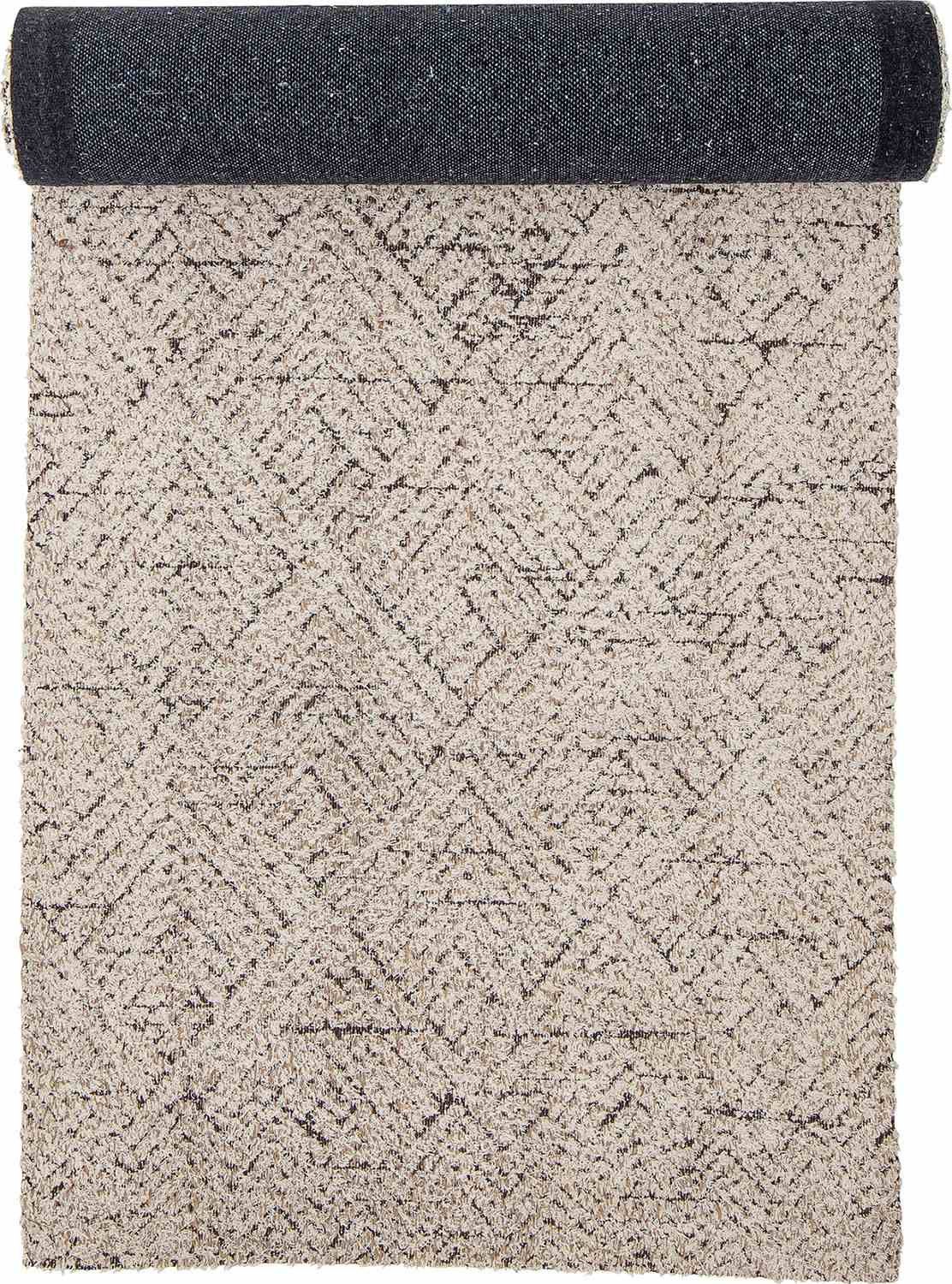 Teppich Saxo Baumwolle 75x245 cm natur, beige, dunkelblau