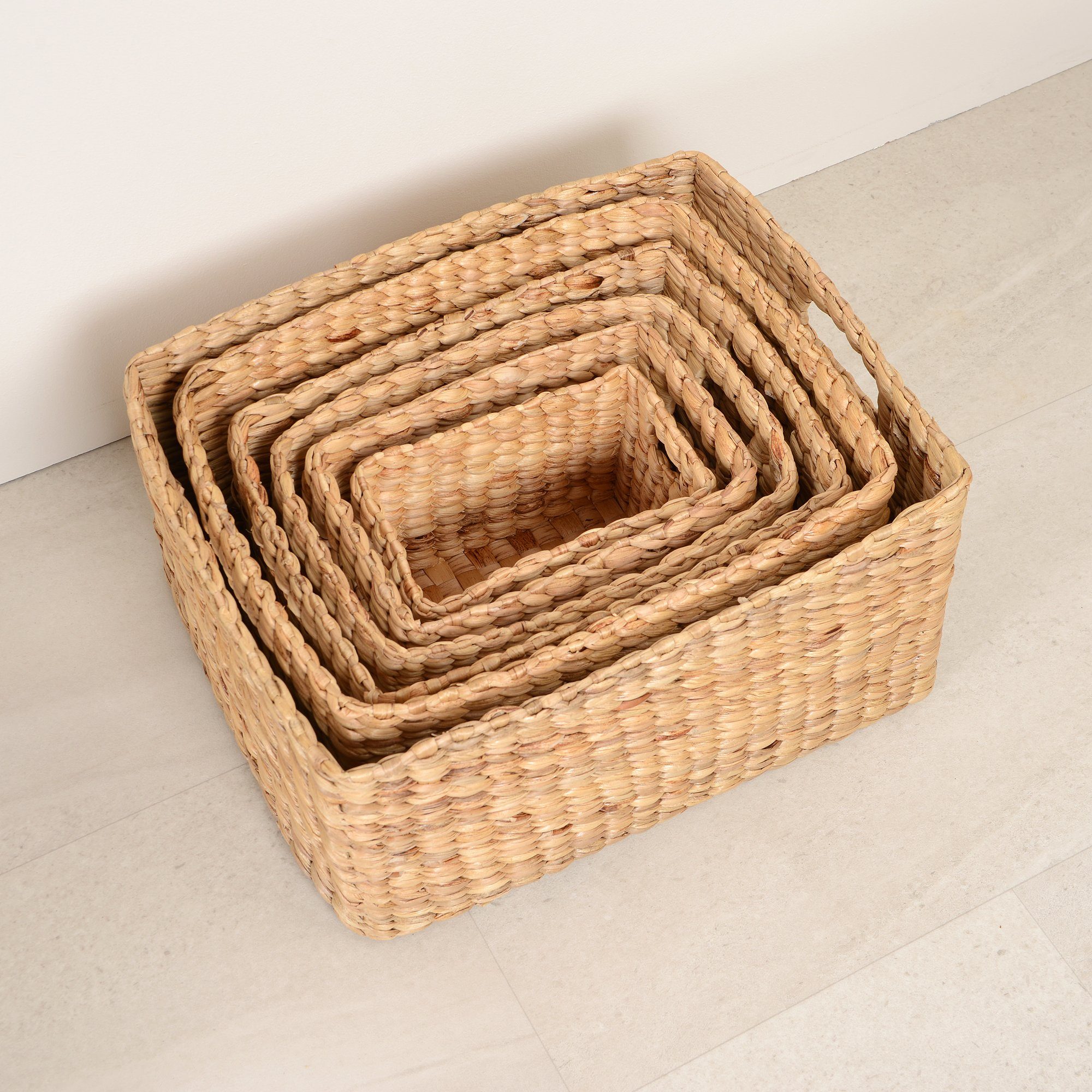 wohnfreuden Aufbewahrungskorb Korb Masha aus Wasserhyazinthe verschiedene G günstig online kaufen
