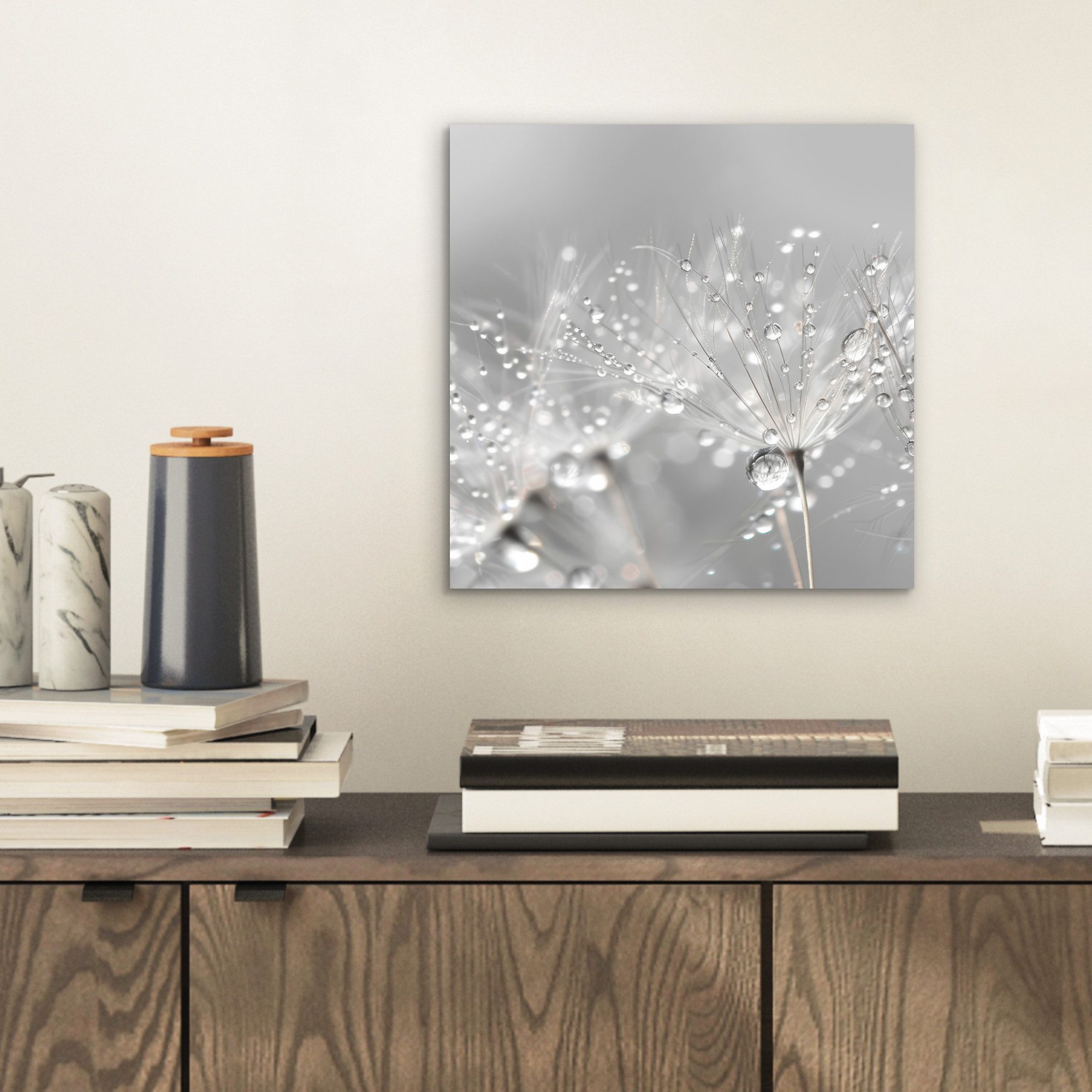 MuchoWow Metallbild Löwenzahn - Wassertropfen - günstig online kaufen