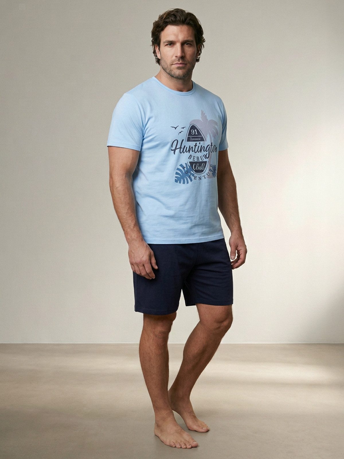 Henry Terre Shorty Pyjama Set Kurz - Beach