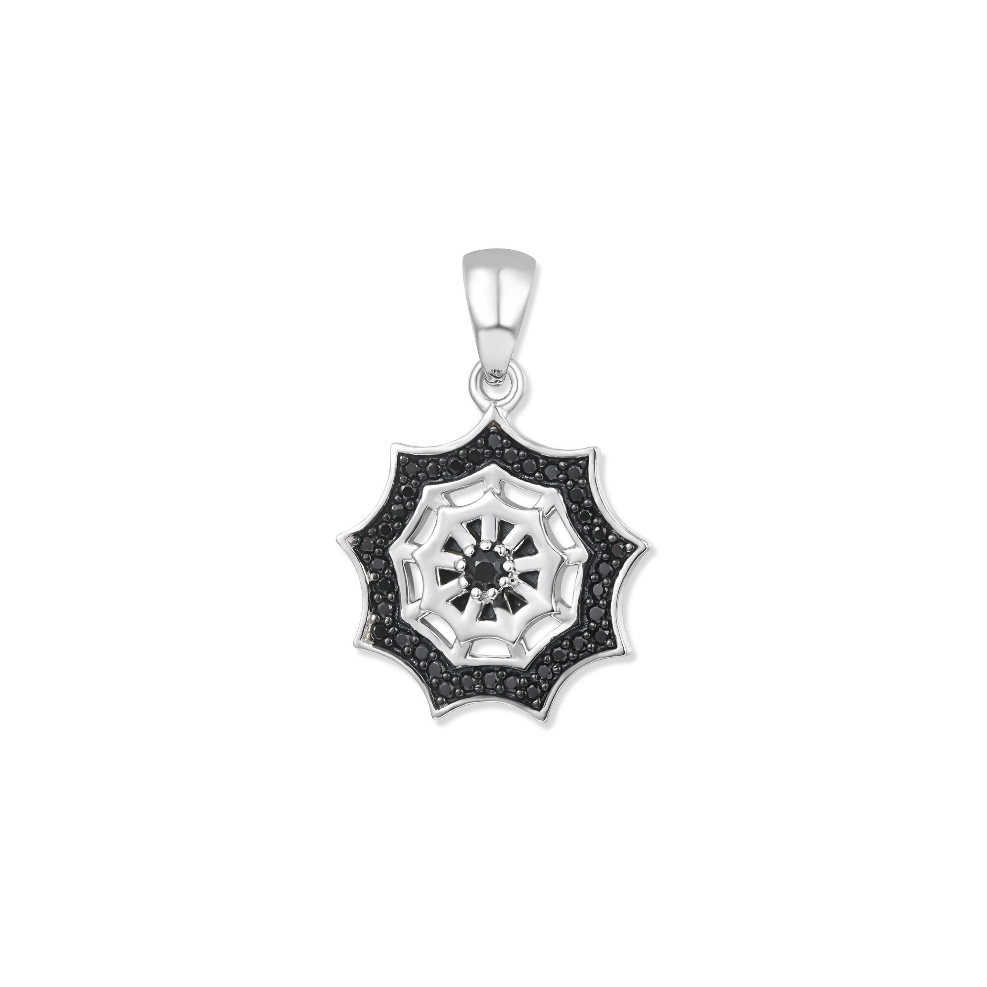 Seinerzeit FLORA & FAUNA Кулоны Dante Spinnennetz Anhänger (1-tlg), Material: 925 Sterling Silber, rhodiniert, geschwärzt