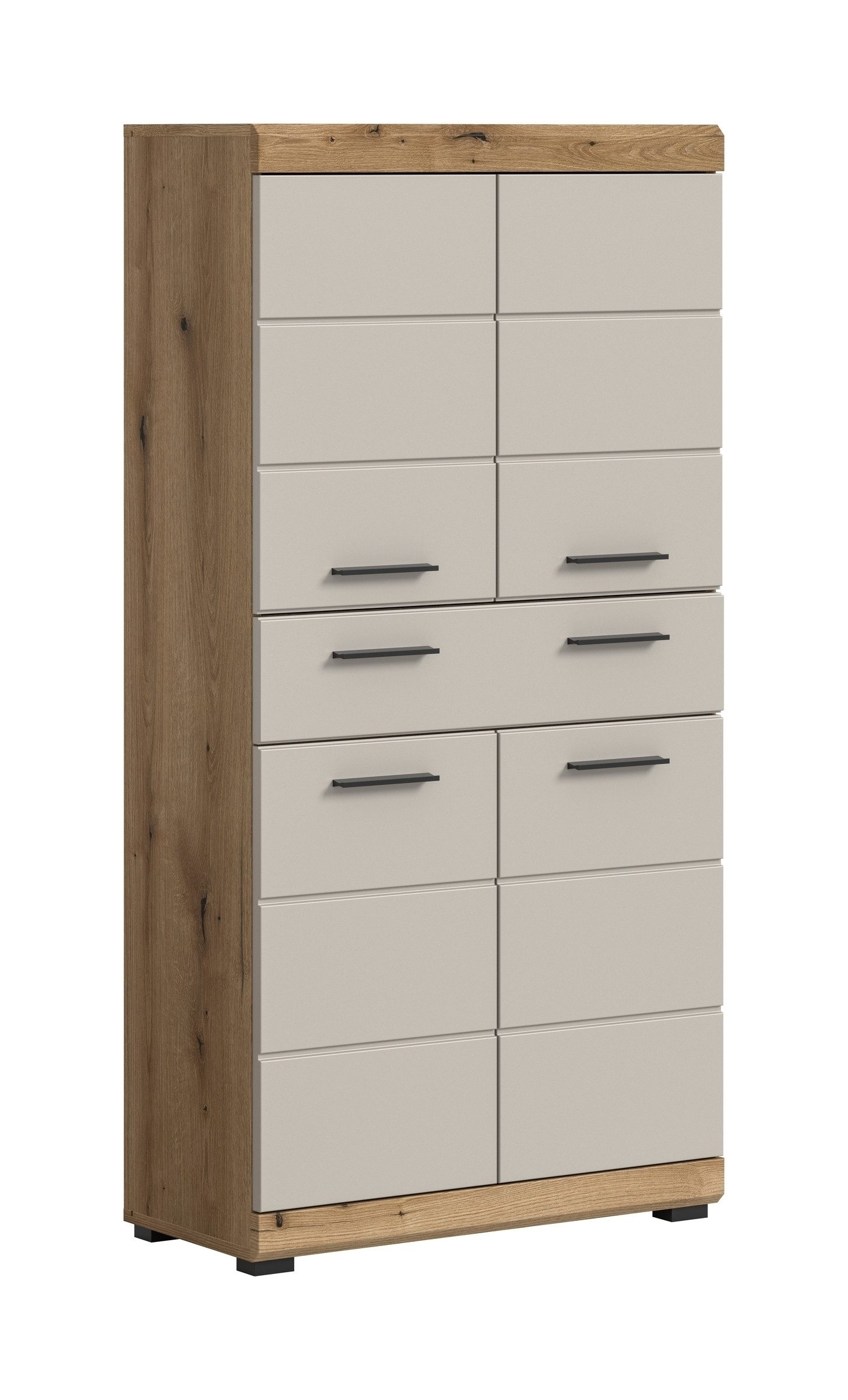 freiraum Midischrank Scout in Evoak Oak / Kaschmir - 74x141x31cm (BxHxT)