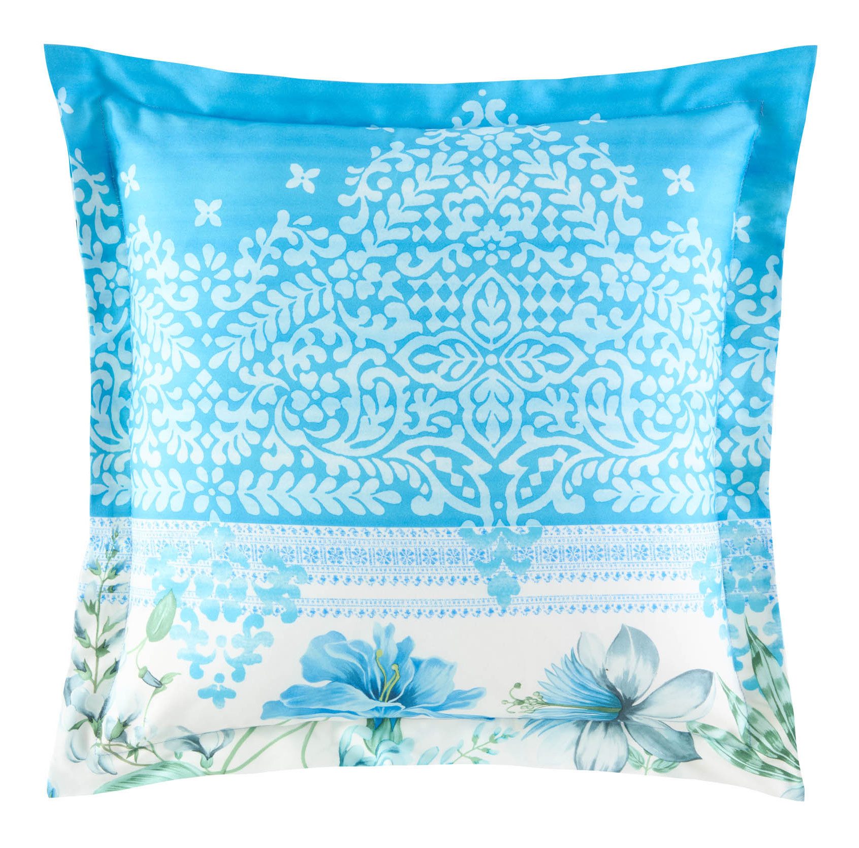 Bassetti Постільна білизна Bassetti Satin Kissenhülle zu BW CASABLANCA, C1 Celeste, Baumwolle, 1 teilig