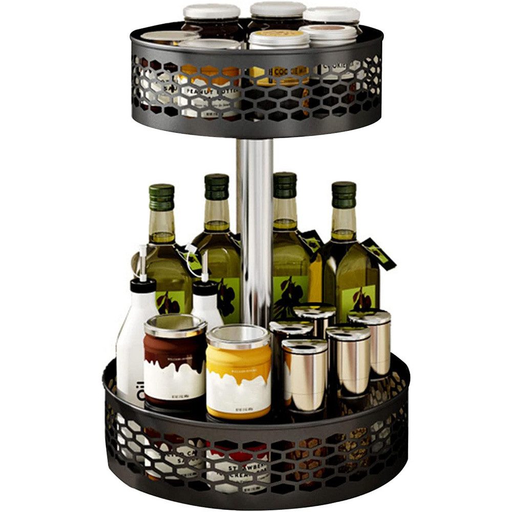 NUODWELL Gewürzregal Gewürzregal, 360° Drehbar Küchen Organizer mit 2 Etage günstig online kaufen