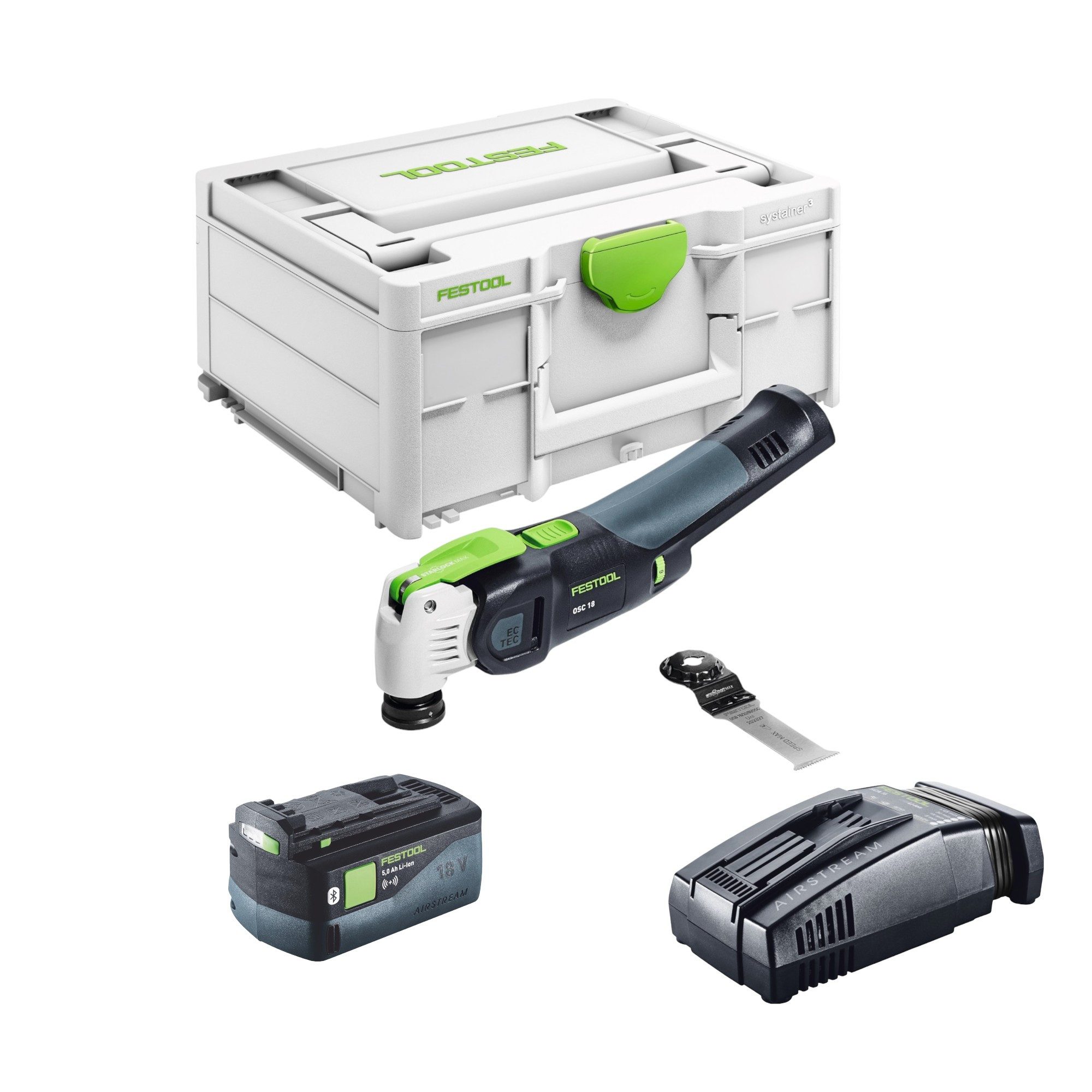 FESTOOL Akku-Multifunktionswerkzeug Festool VECTURO OSC 18 E-Basic Akku Oszillierer 18 V Starlock Max (57