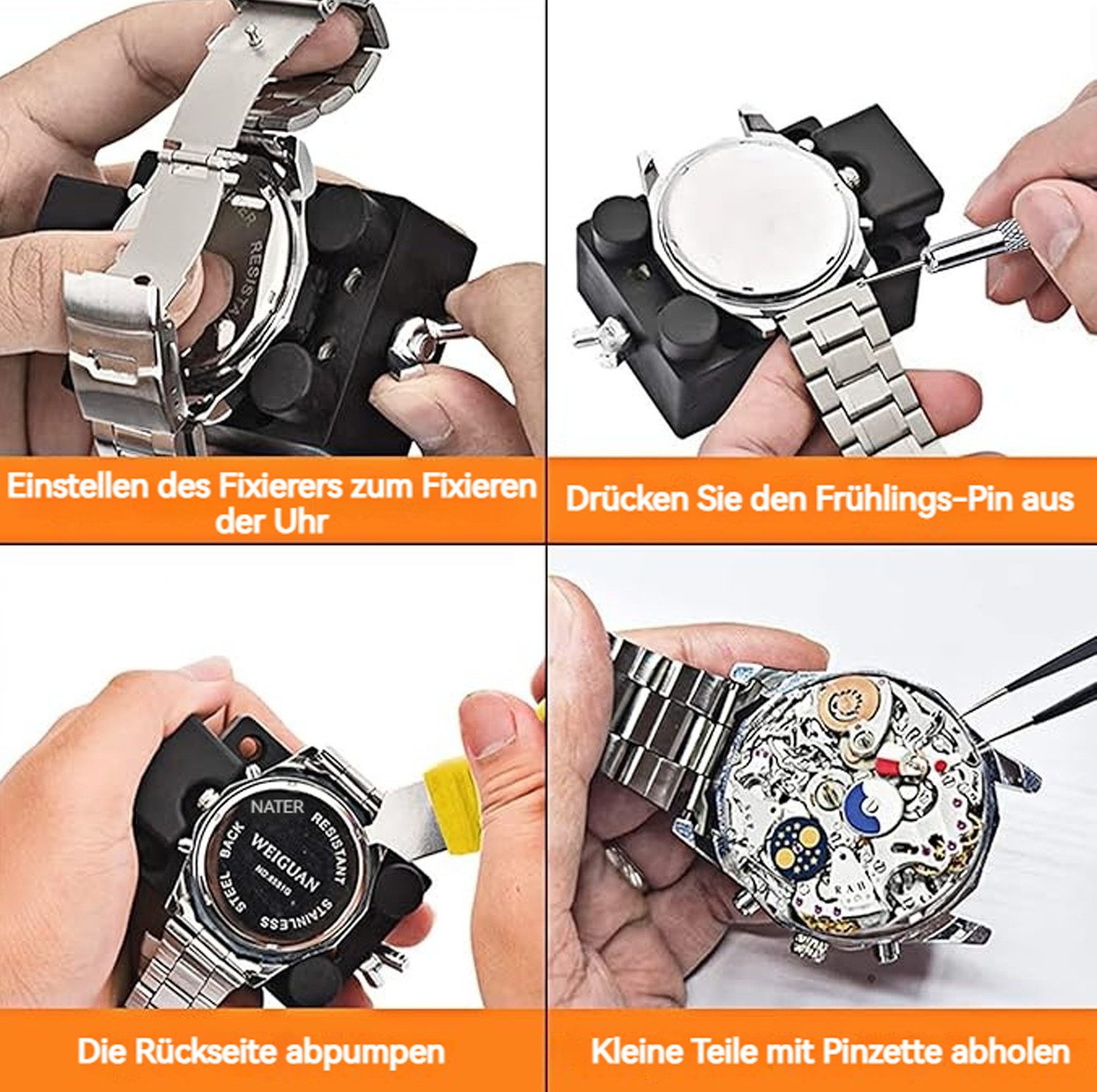 BlingBin Demontagewerkzeug Uhrenwerkzeug Set 507 TLG, günstig online kaufen