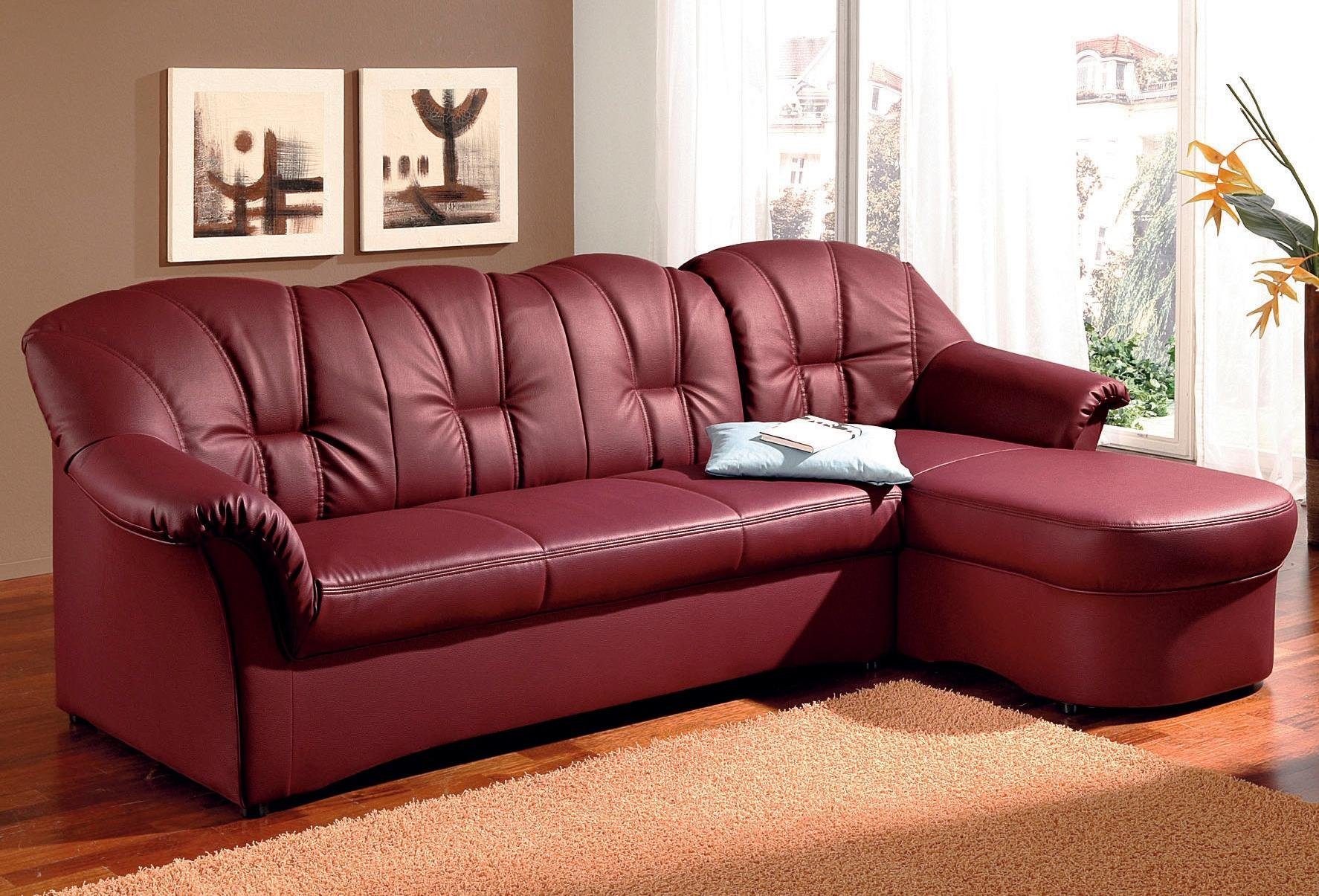 DOMO collection Ecksofa Papenburg, zeitlose Rückensteppung, günstig online kaufen