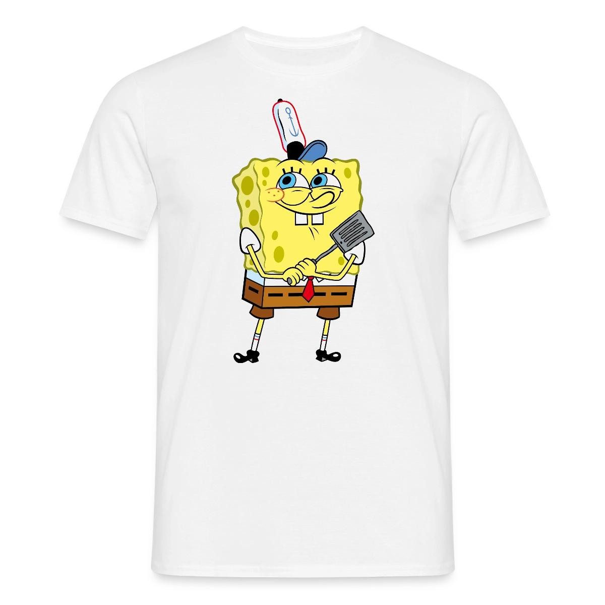 T-Shirt SpongeBob Schwammkopf Burger Braten Männer T-Shirt