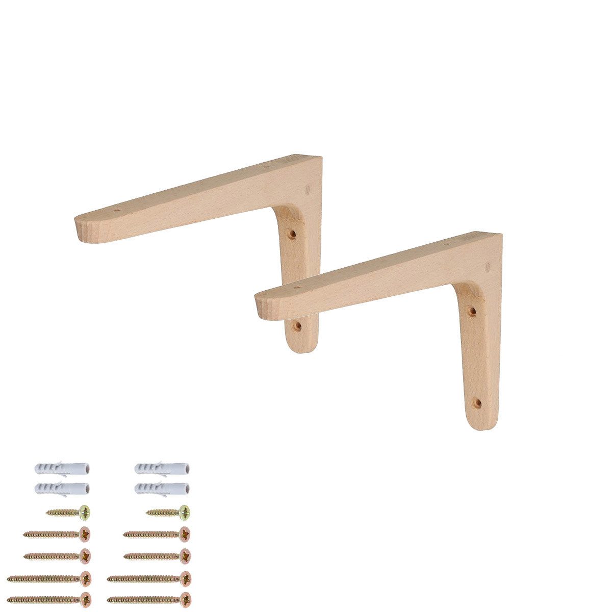 MS Beschläge Wandregalhalter Holzkonsole Buche Regalhalter günstig online kaufen