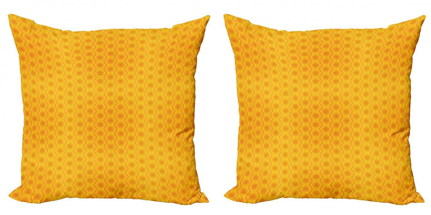 Kissenbezüge Modern Accent Doppelseitiger Digitaldruck, Abakuhaus (2 Stück), Abstract Honeycomb-Pattern-Bild