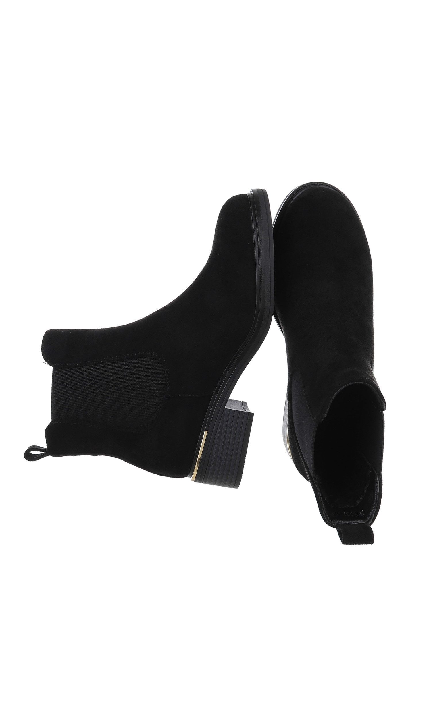Ital-Design Damen Chelsea Freizeit Chelseaboots (84337990) Blockabsatz Chelsea Boots in Schwarz
