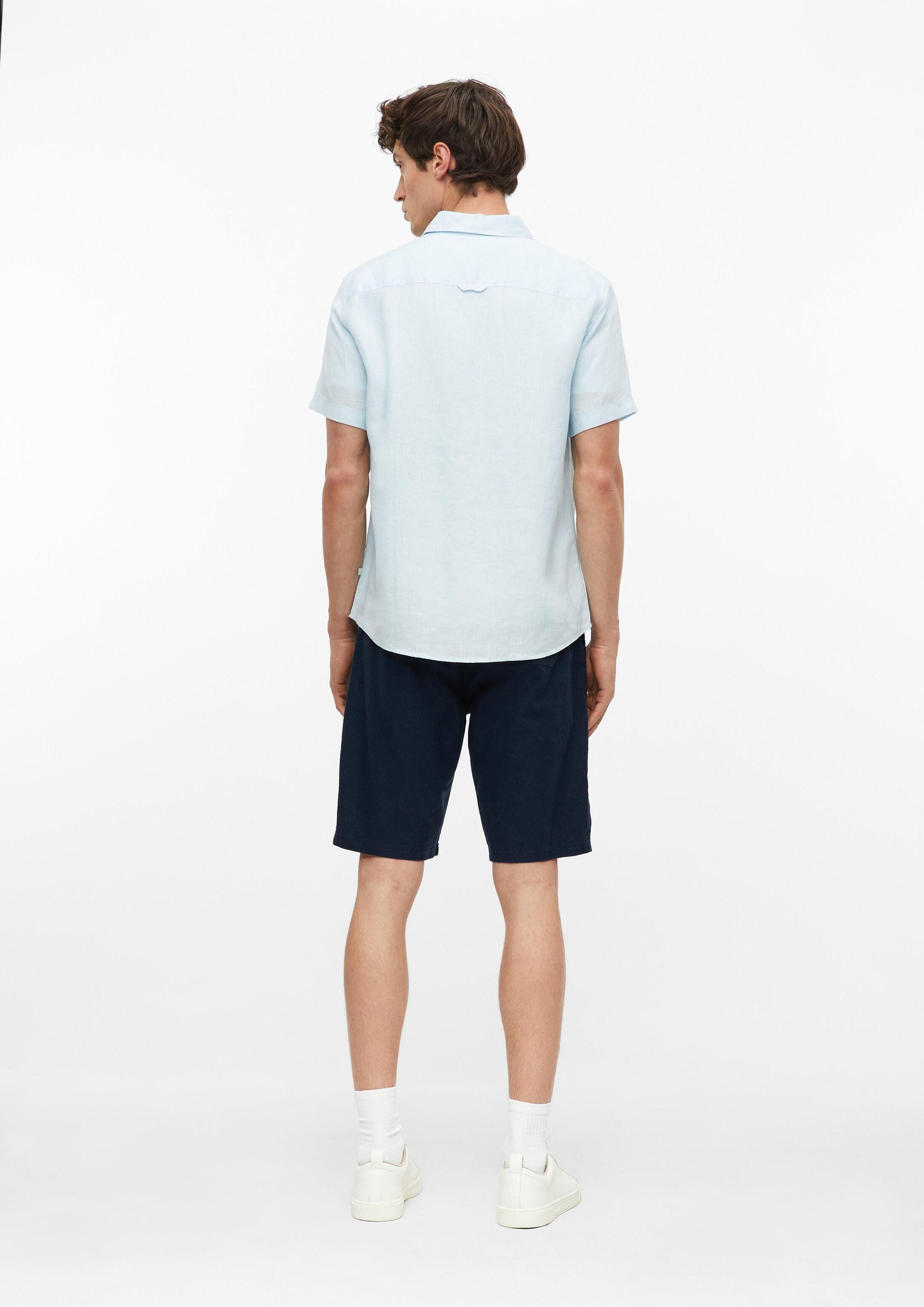 s.Oliver Kurzarmhemd Hemd Regular Fit: Leichtes Leinenhemd mit Kentkragen