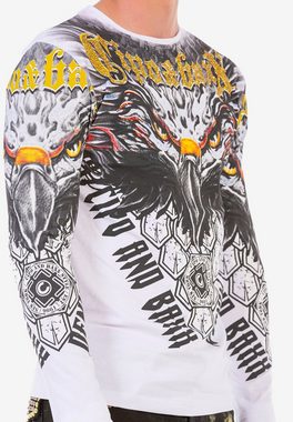 Cipo & Baxx Langarmshirt mit coolem Adler-Print