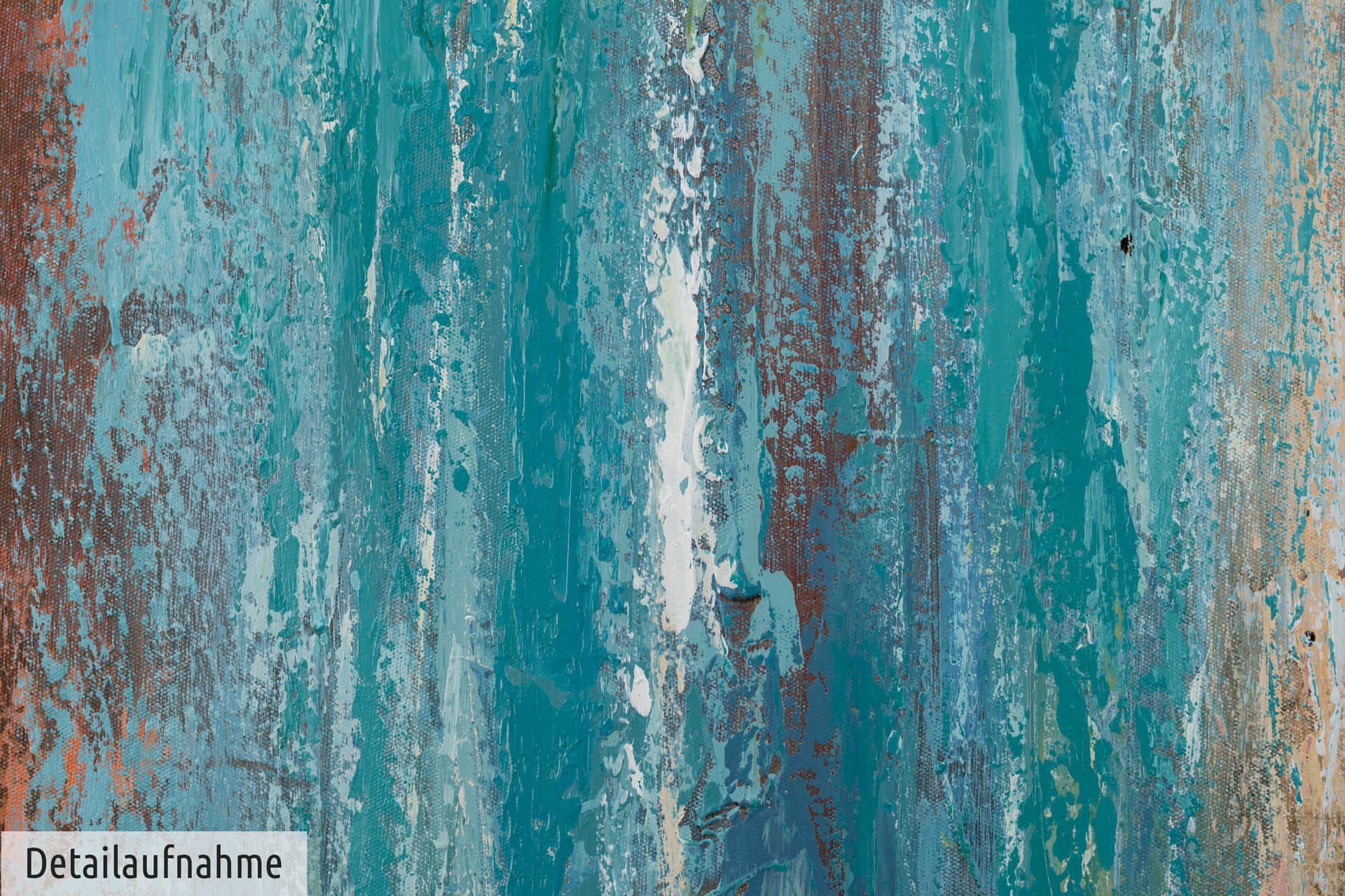 HANDGEMALT KUNSTLOFT Shower Crystals cm, Gemälde 80x80 of Wandbild Leinwandbild Wohnzimmer 100%