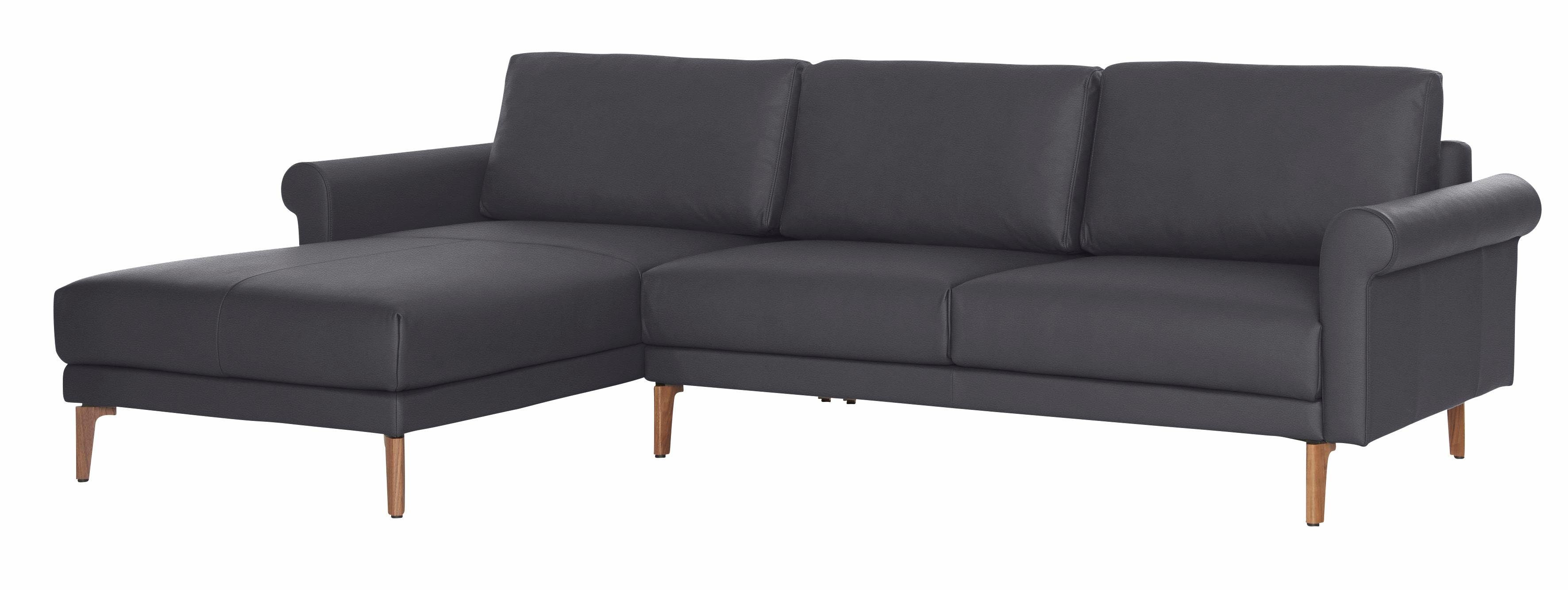 hülsta sofa Ecksofa hs.450, Armlehne Schnecke Landhaus, cm, 282 Breite Fuß Nussbaum modern