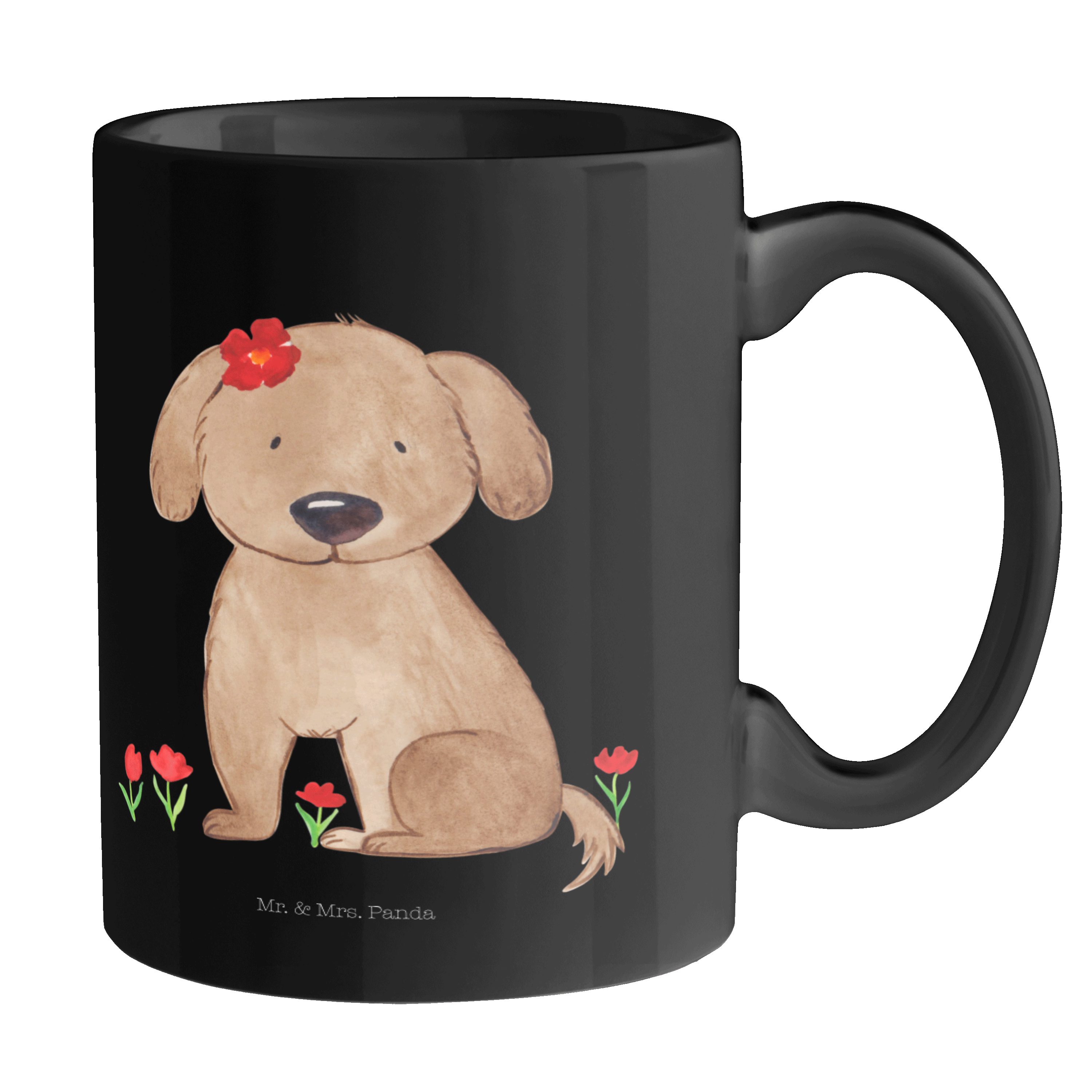 & Hundelie, Mrs. Hund Schwarz Hundedame Schwarz Tasse Geschenk, Keramik - Hundebesitzer, - Sprüche, Panda Mr.