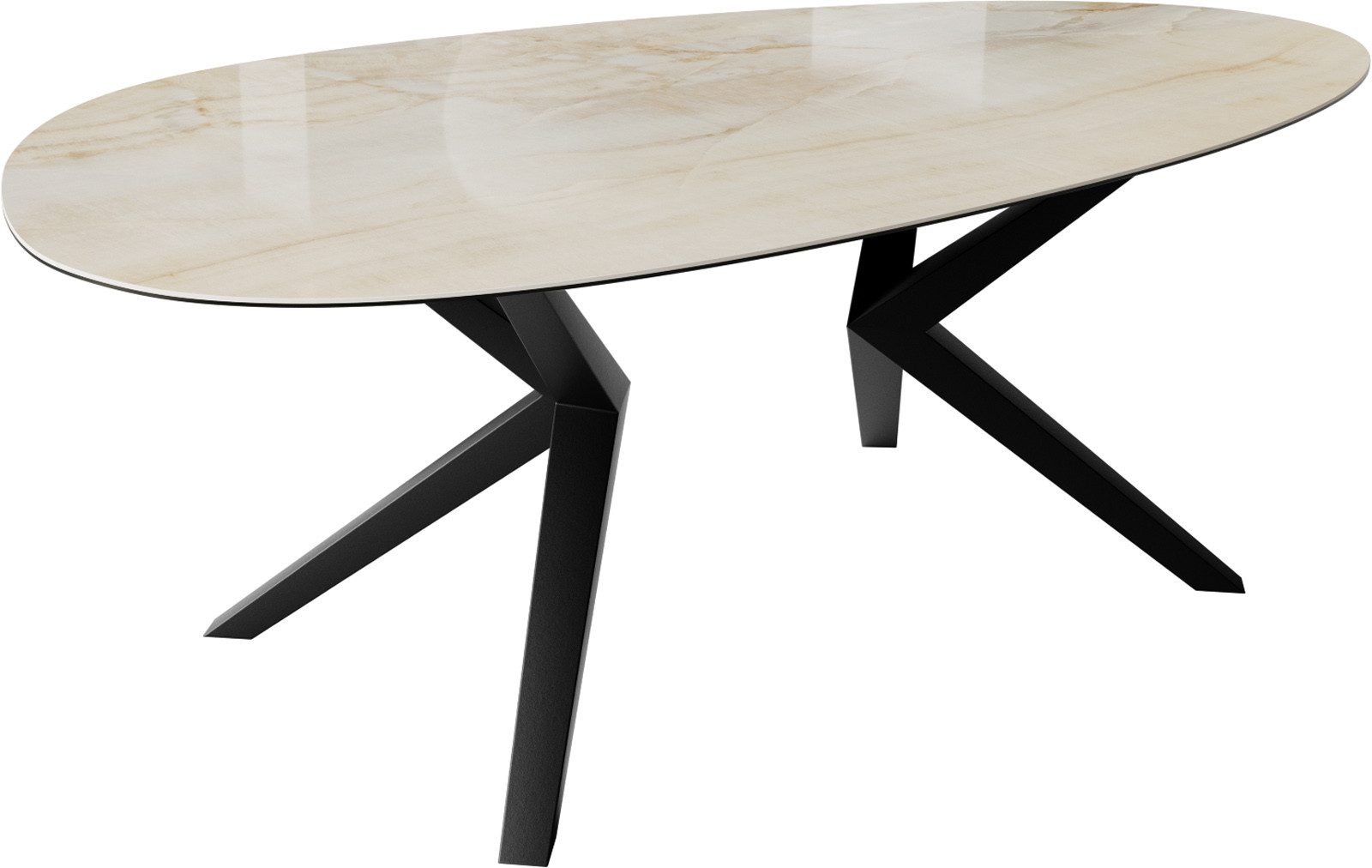 DELIFE Esstisch Edge, Oval Keramik Iris günstig online kaufen
