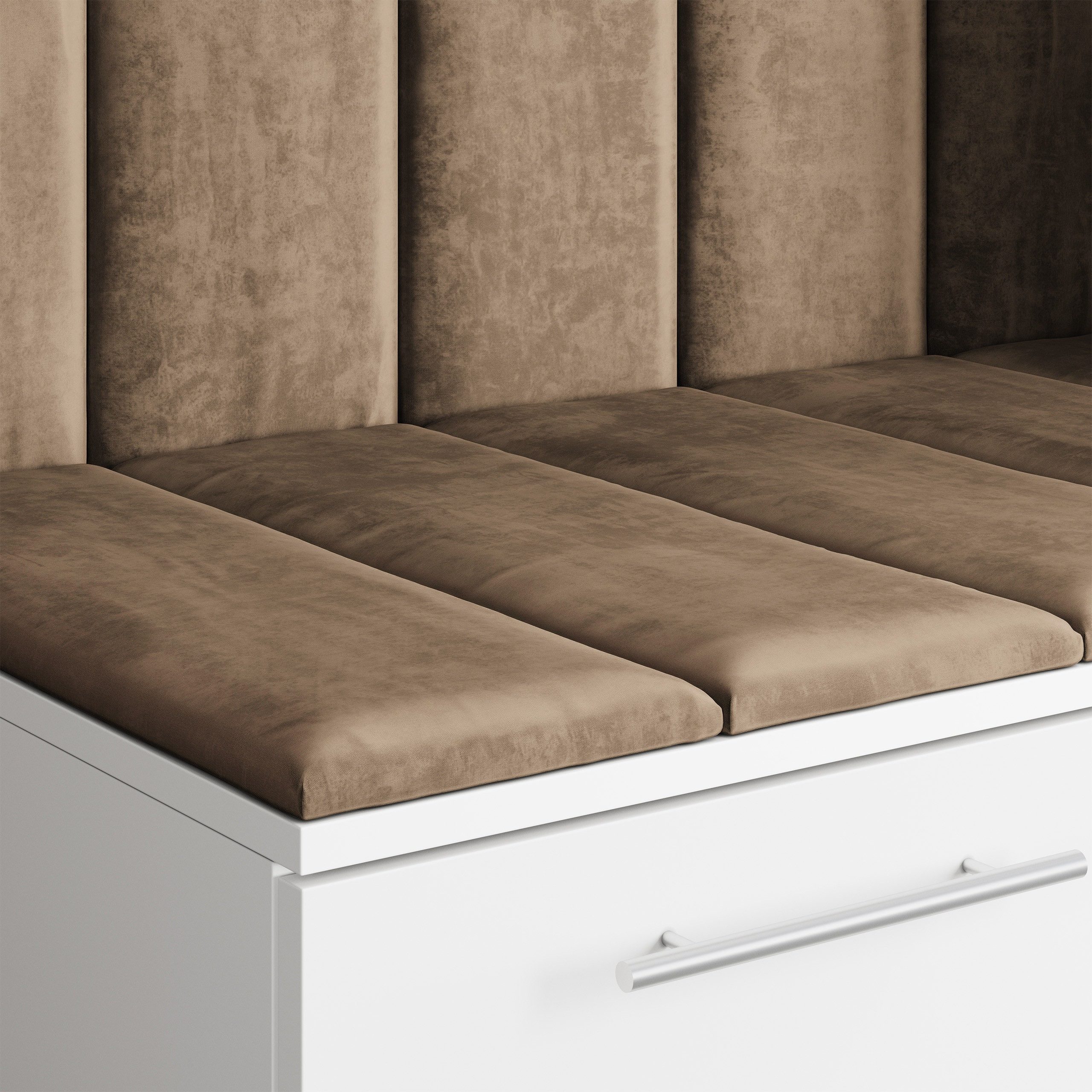 Masseno Garderobenschrank REMA 150 x 240 cm Garderoben-Set mit 2 Türen Kaschmir – Bild 5 von 5