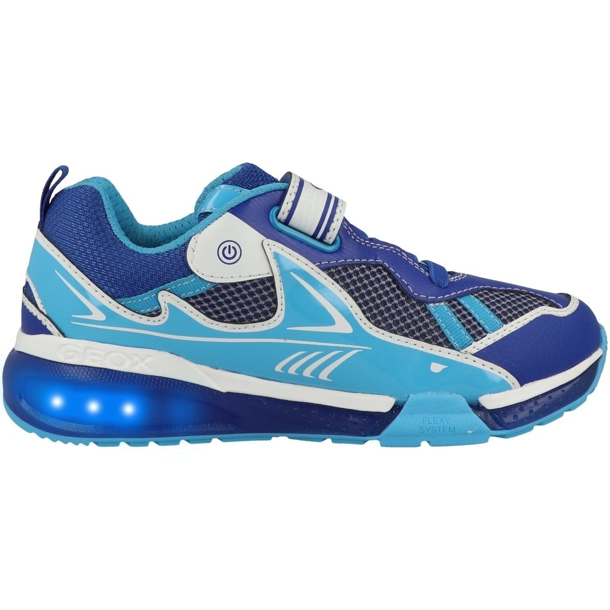 A J Funktion Geox (ROYAL/SKY) Blau Jungen Bayonyc B. LED Sneaker