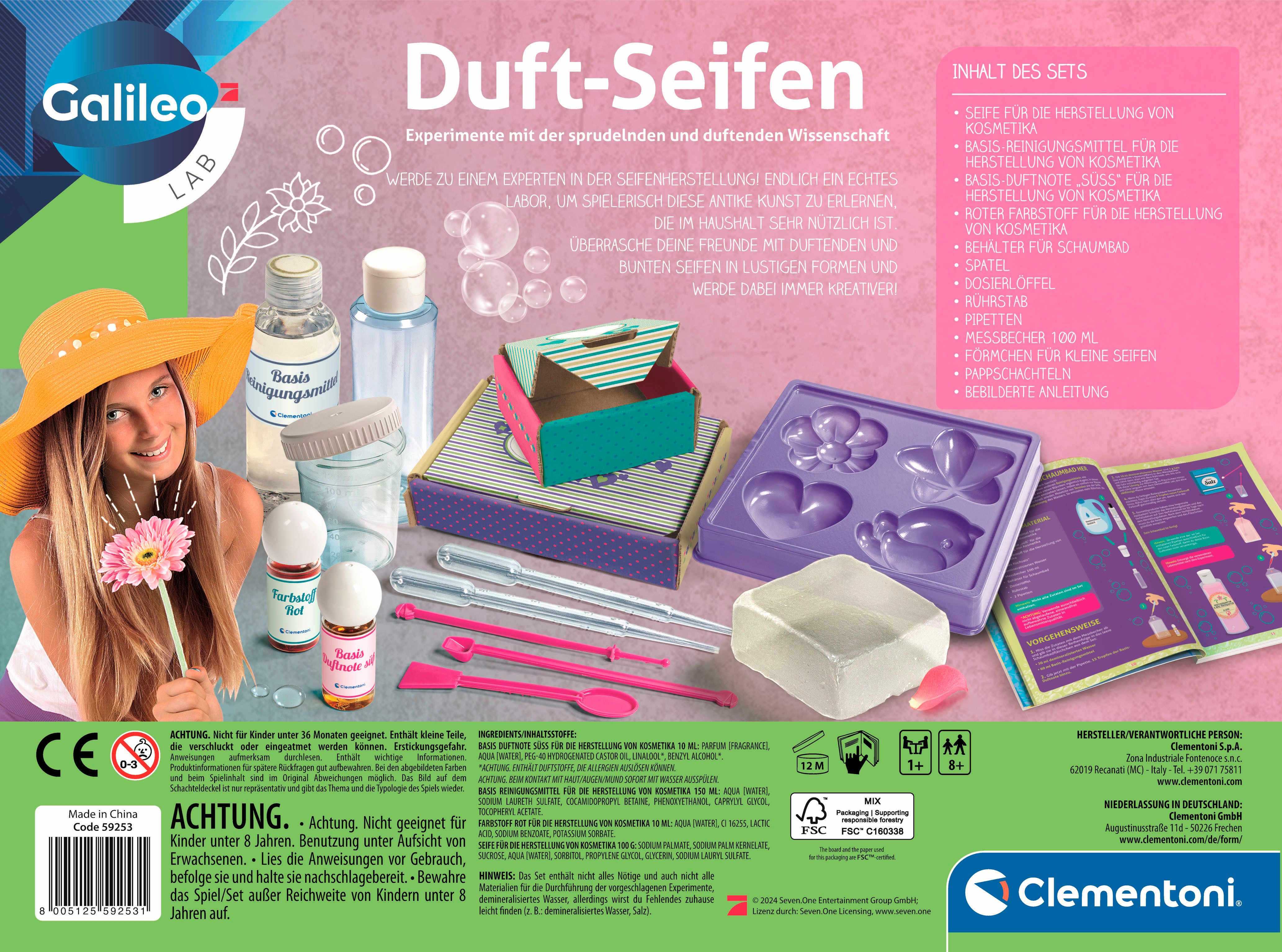 Clementoni® Kreativset Galileo, Duft-Seifen, Made in Europe