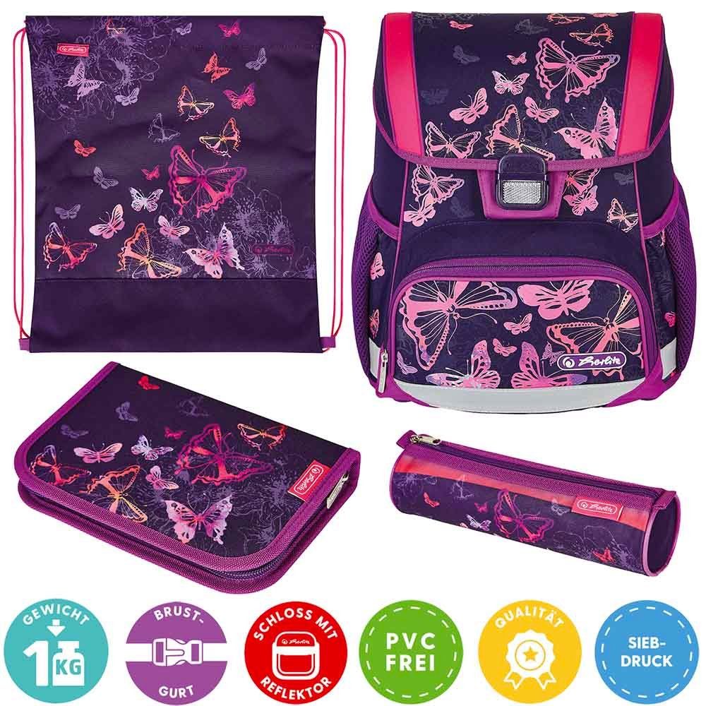 Herlitz Schulranzen »Herlitz Schulranzen Set Loop Plus Butterflies 4 ...