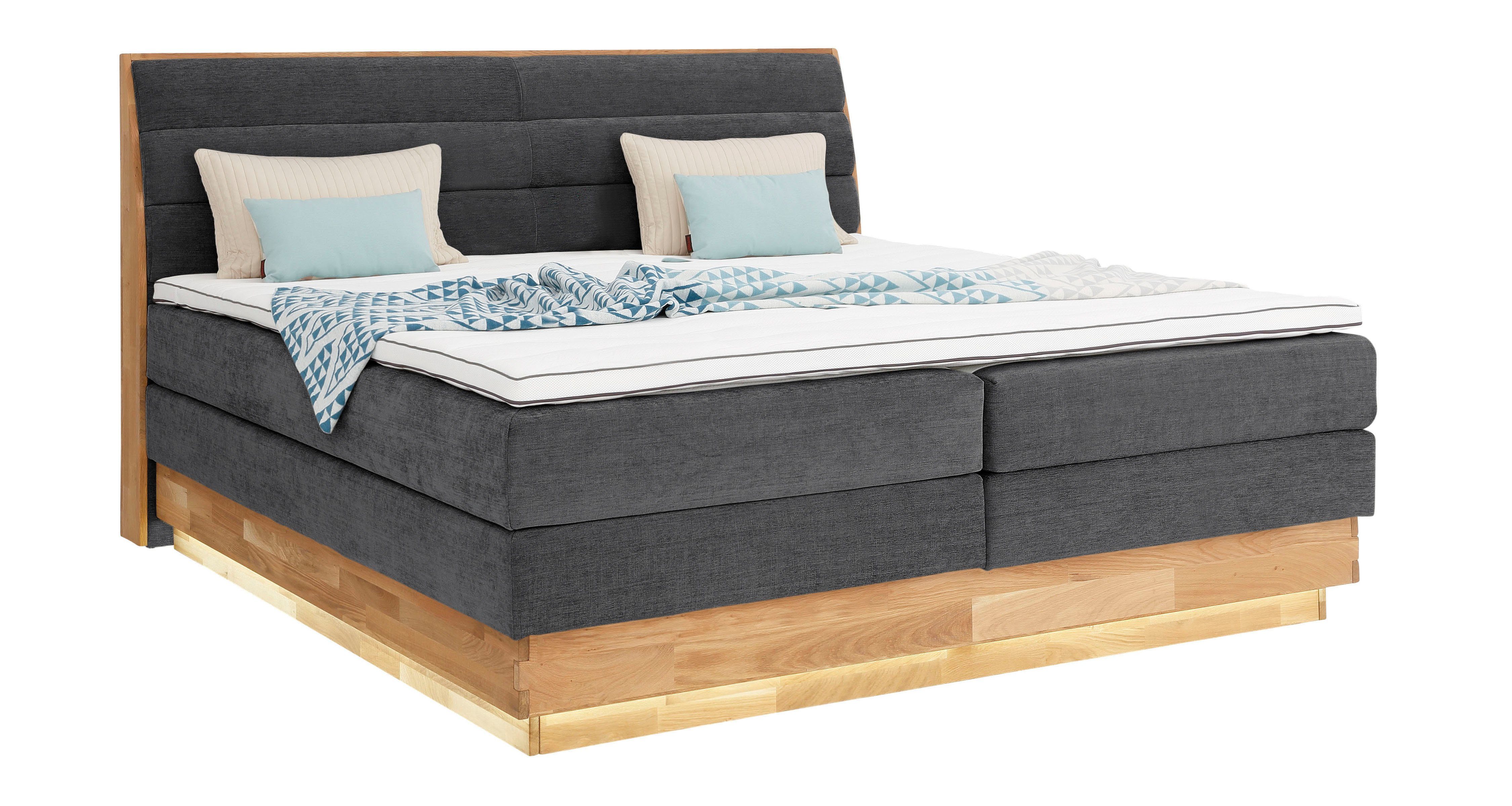 OTTO products Boxspringbett, LED-Beleuchtung, mit zertifizierten, günstig online kaufen