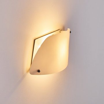hofstein Wandleuchte »Vuezzis« Wandlampe aus Glas in Weiß, ohne Leuchtmittel, moderne mit Lichtspiel an der Wand, 1xE27, Innen mit Up & Down-Effekt
