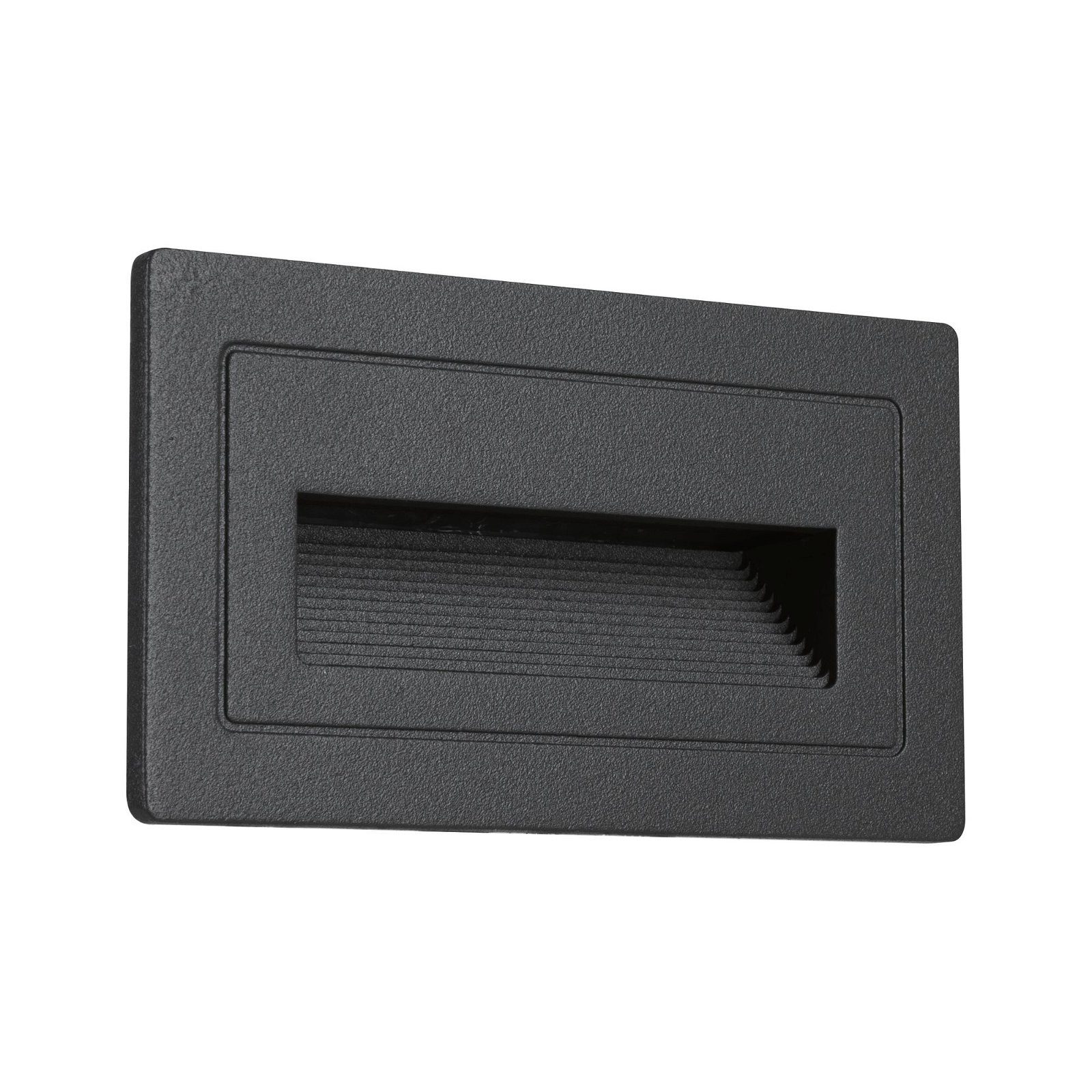 Paulmann LED Außen-Wandleuchte LongIP44 eckig 103x58mm 3000K 4W 30lm 230V Schwarz Aluminium, LED fest integriert, Warmweiß