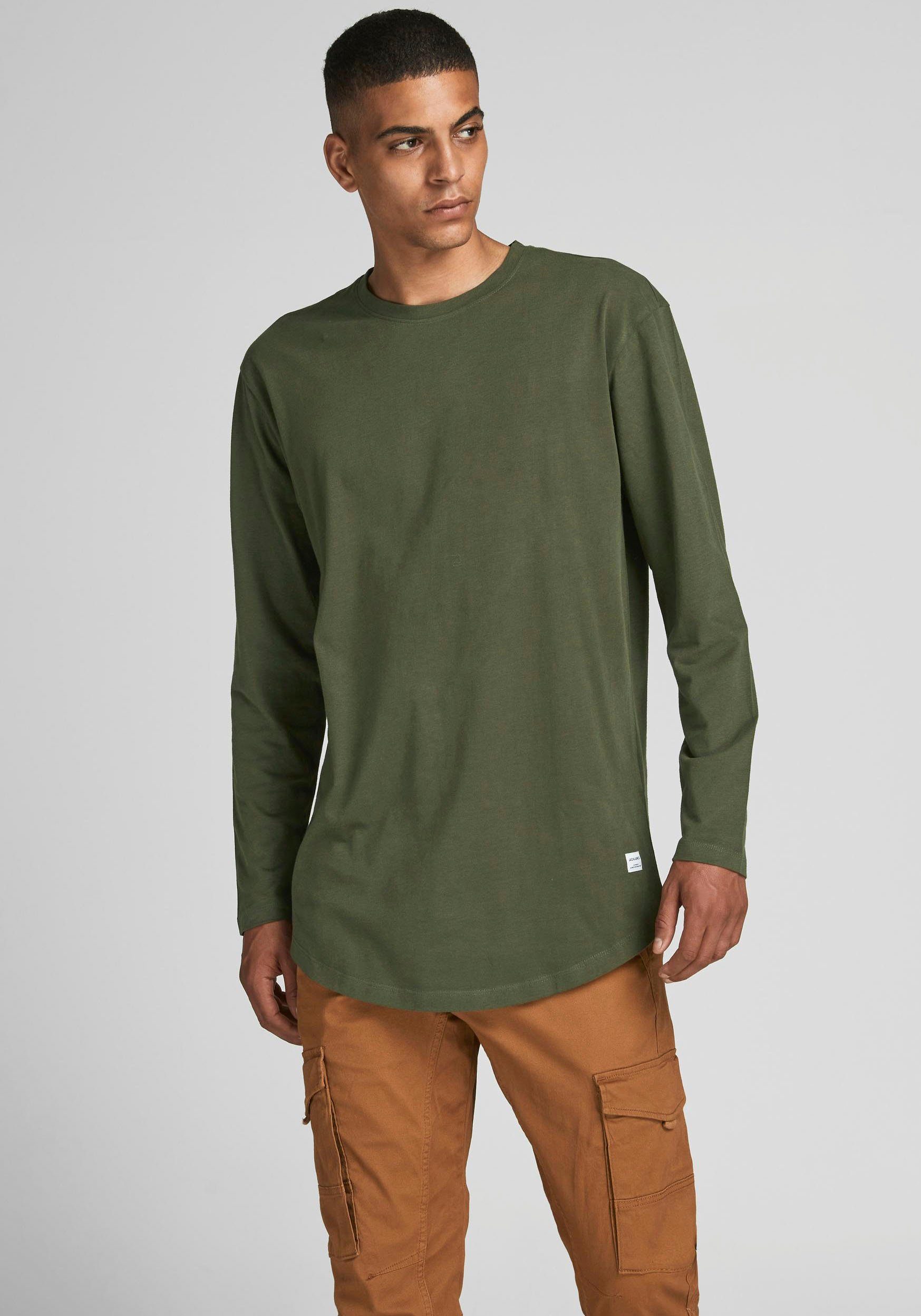 Jack & Jones Langarmshirt NOA TEE dunkelgrün