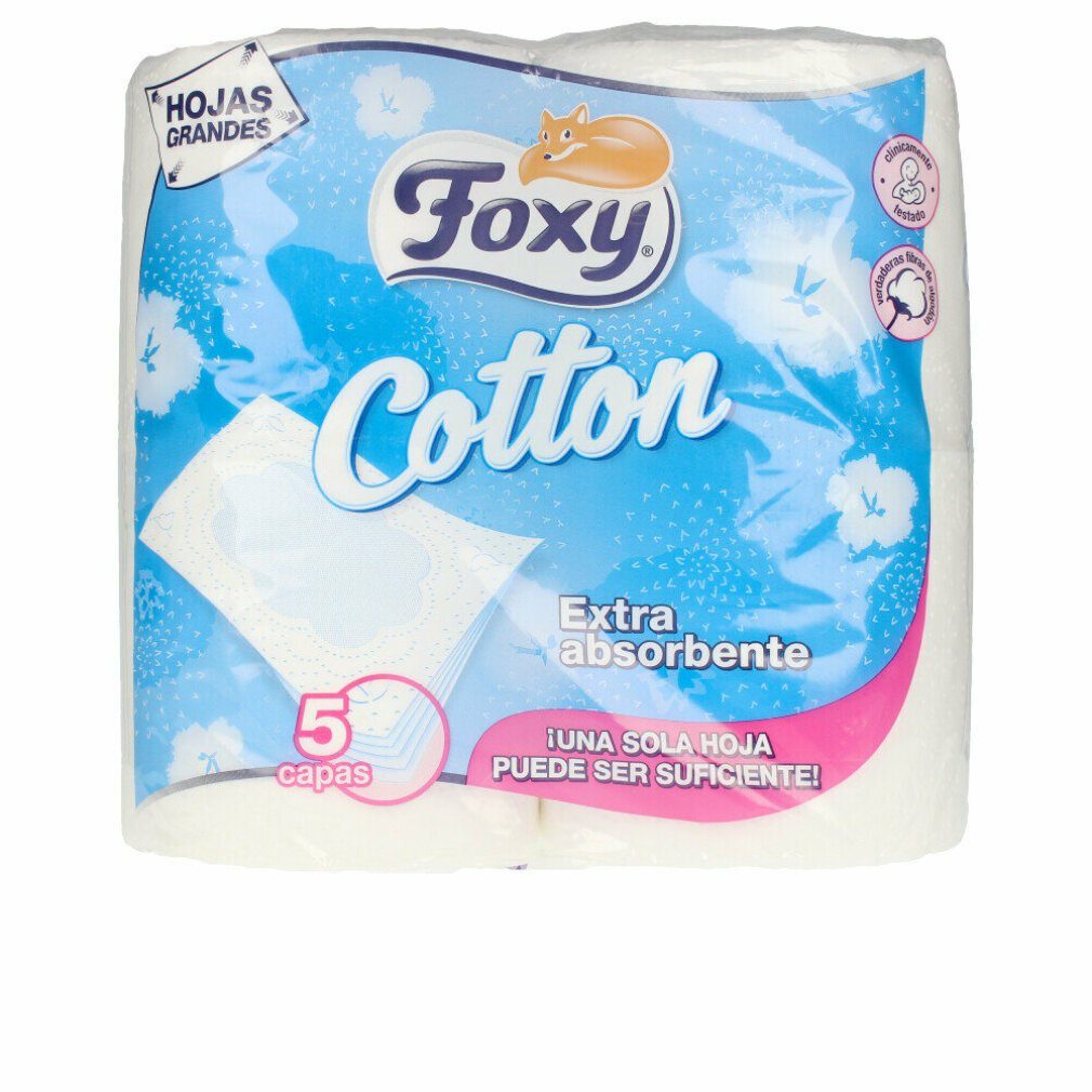 Foxy Toilettenpapier Cotton Toilettenpapier 5 Schichten 4 Rollen