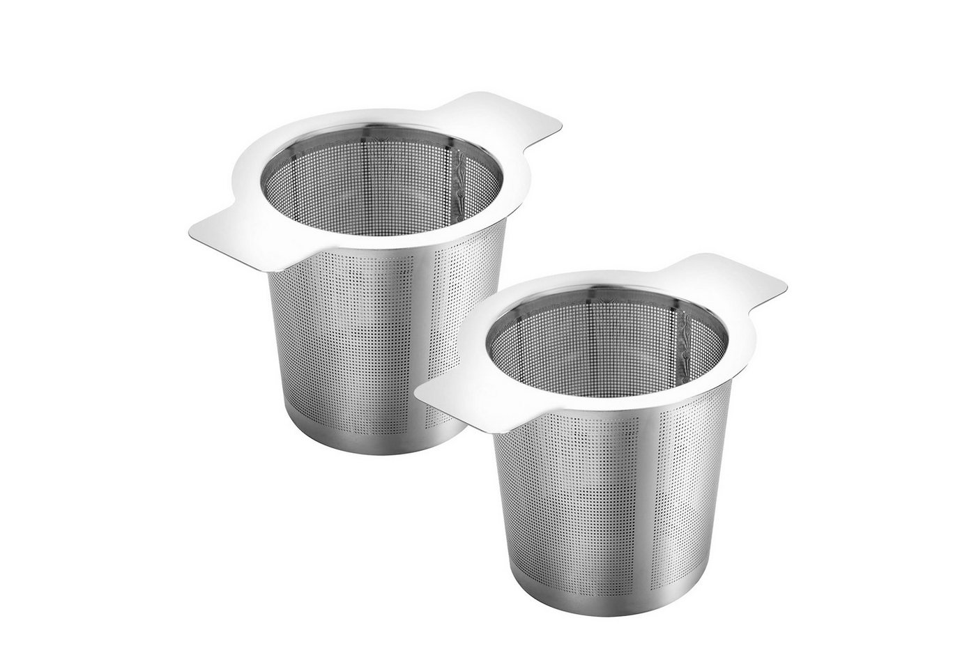 OSTWOLKE Teesieb mit Griffe Teefilter für Tasse Kanne losen Tee Edelstahl, Edelstahl, (2-St)