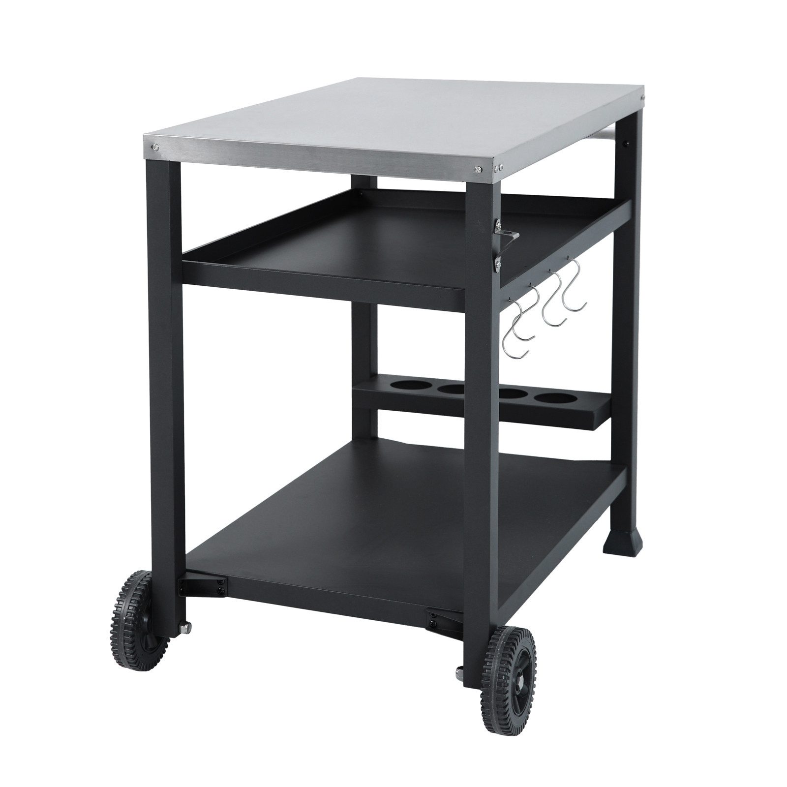 TAINO Gasgrill, NIKAN Grillwagen, Rollwagen, Grillständer, Beistelltisch