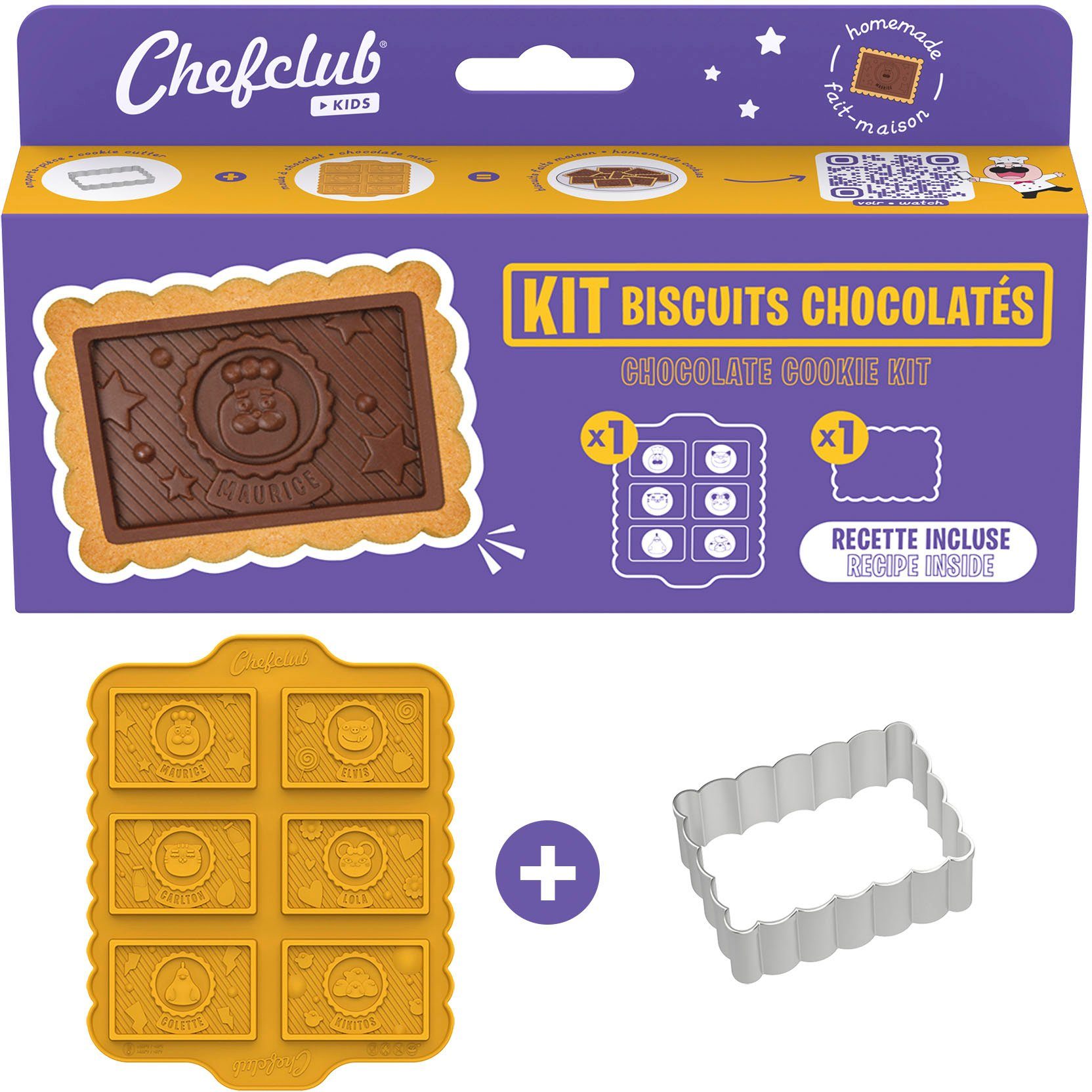 Chefclub Kinder-Küchenset Schokoladenkeks- Set für Kinder, (Set, 3-tlg)