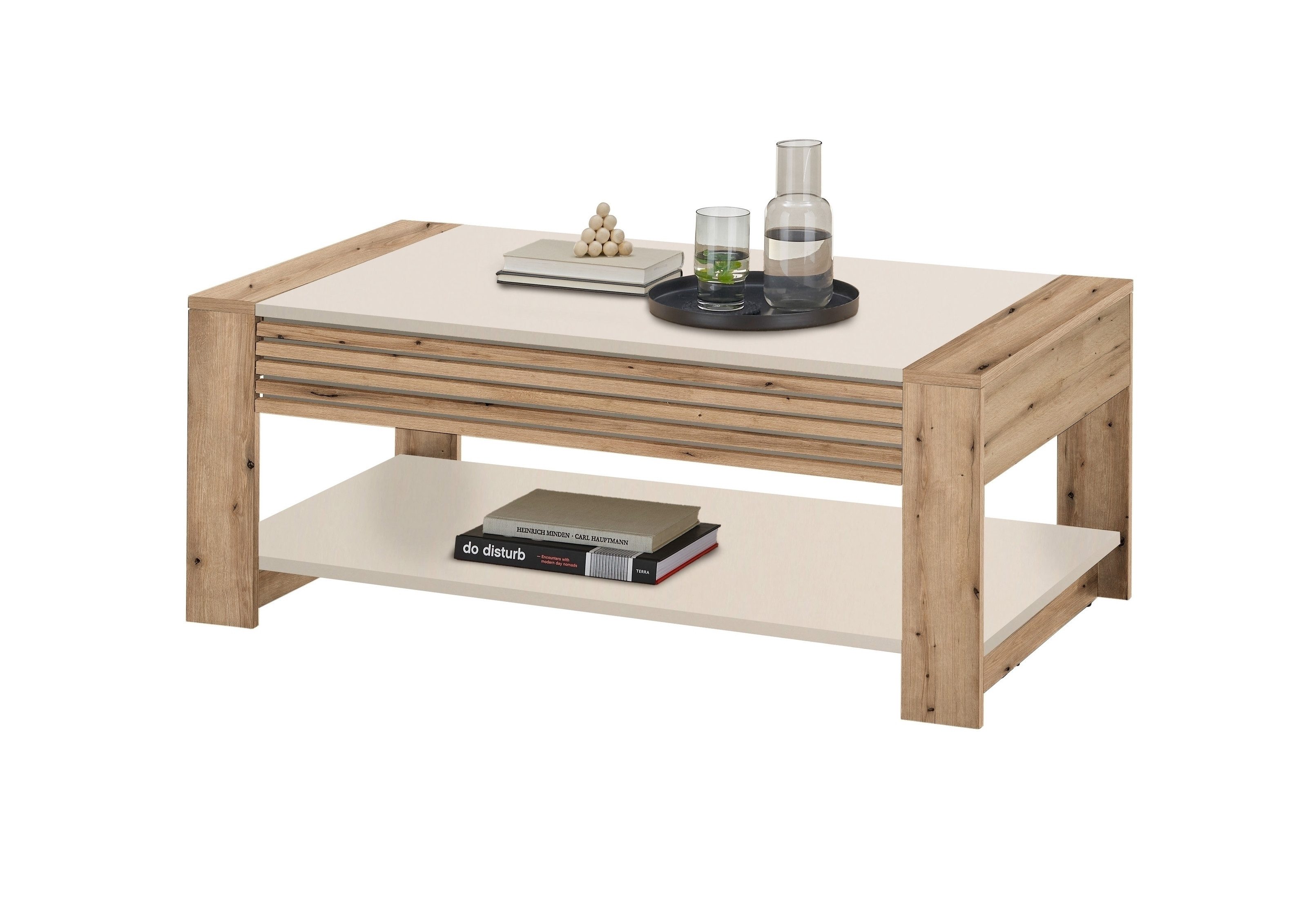 Stolkom Sp.z.o.o. Couchtisch Schublade, Artisan Eiche Dekor, kaschmir - 108x42x60cm (BxHxT)