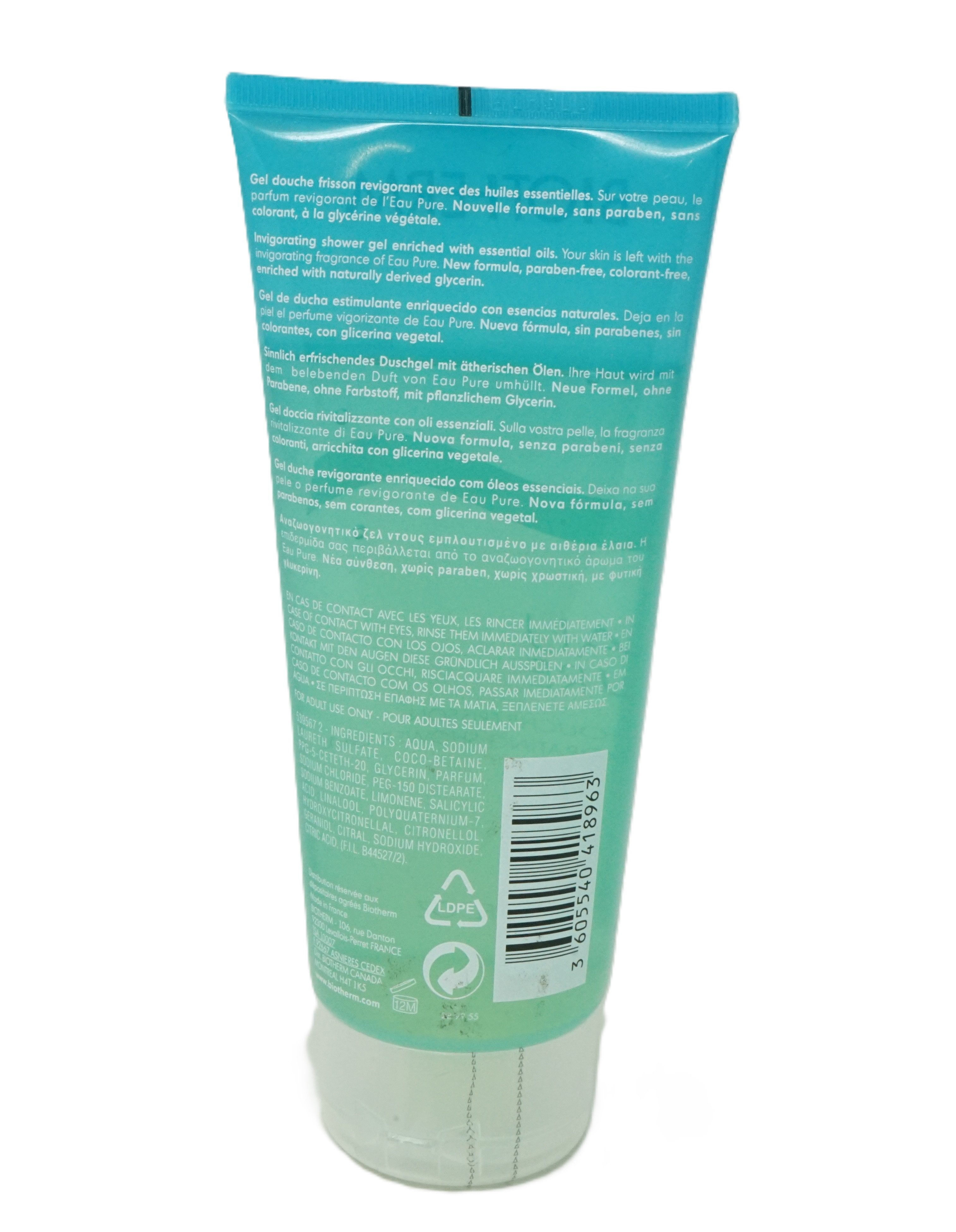 BIOTHERM Duschgel Biotherm Eau Pure Invigorating Shower Gel 200 ml